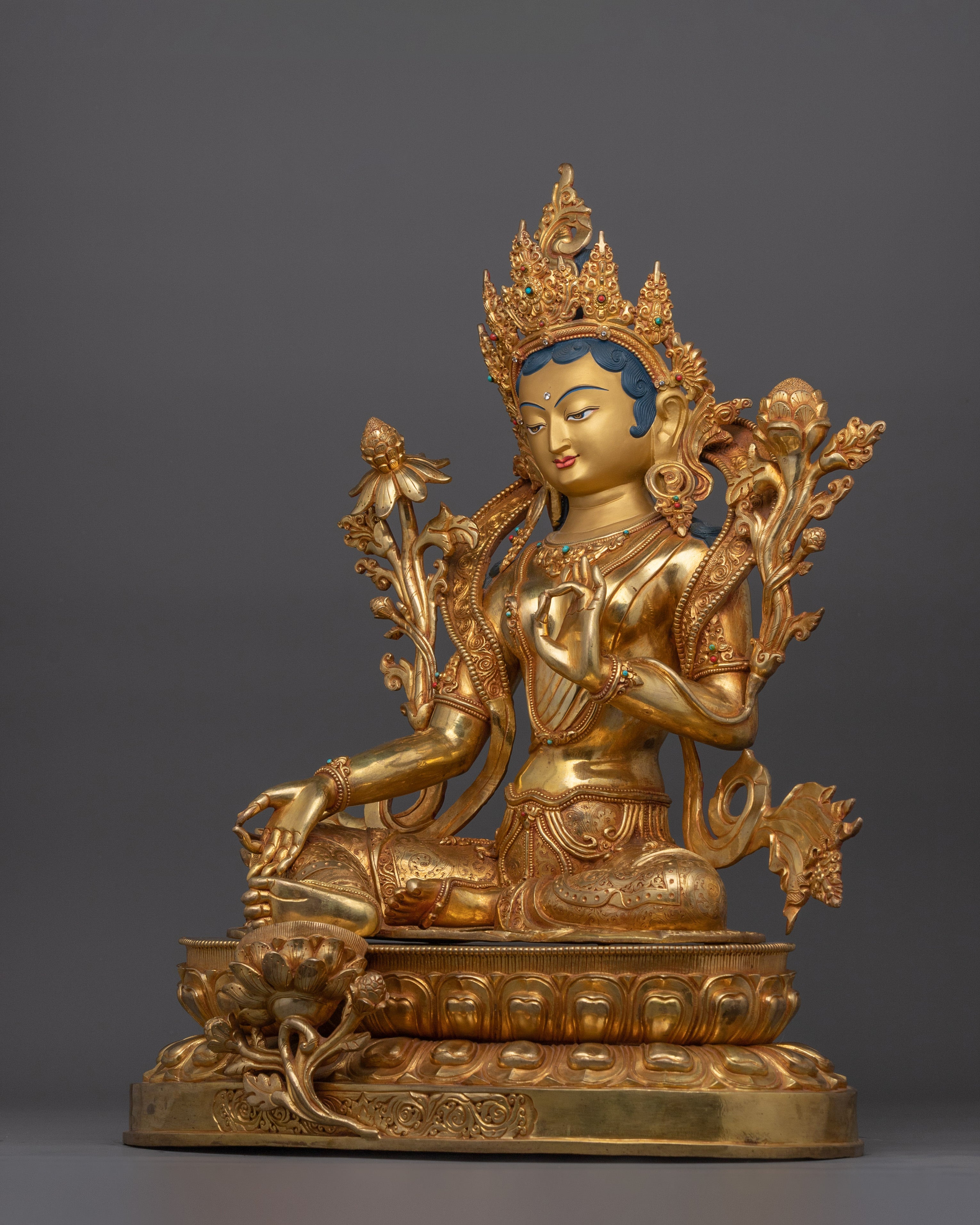 Green Tara Representation of Female EnergyStatue | Buddhist Tara Compassion Deity Statue
