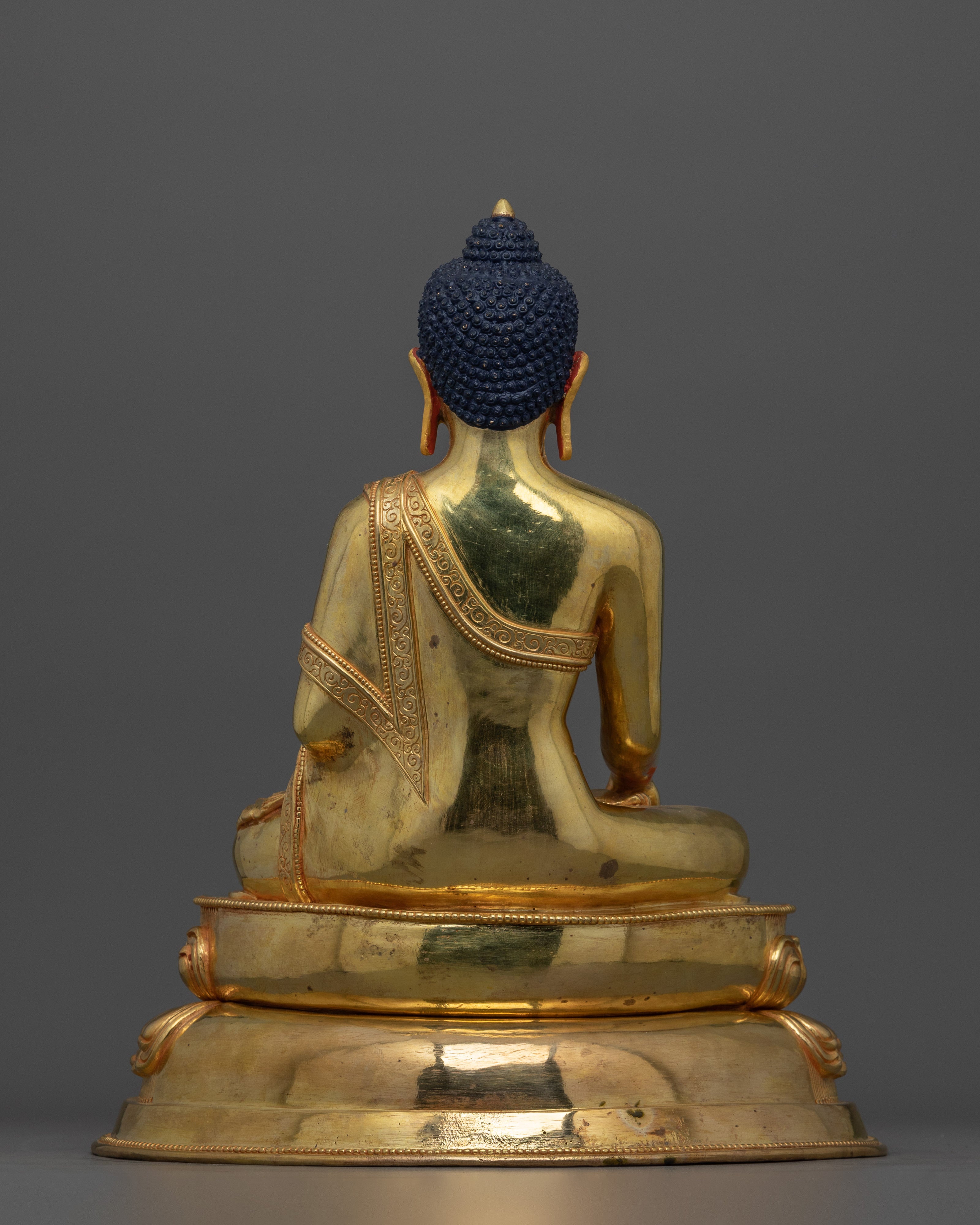 Shakyamuni Buddha Meditation Decor Statue | 24K Gold Gilded Buddhist Icon