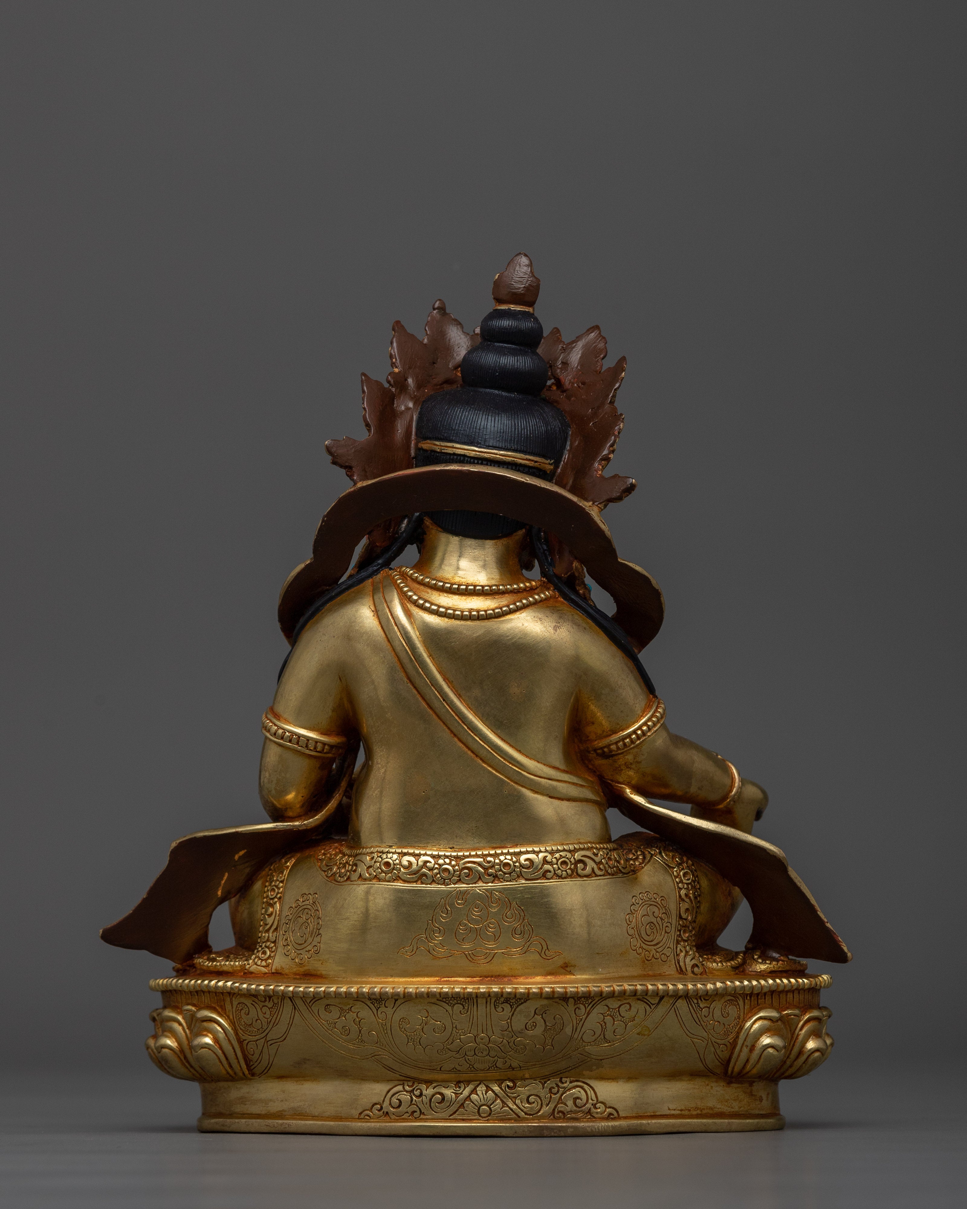 Dzambhala Buddhist Wealth and Fortune Deity Sculpture | Tibetan Buddhist Deity Art