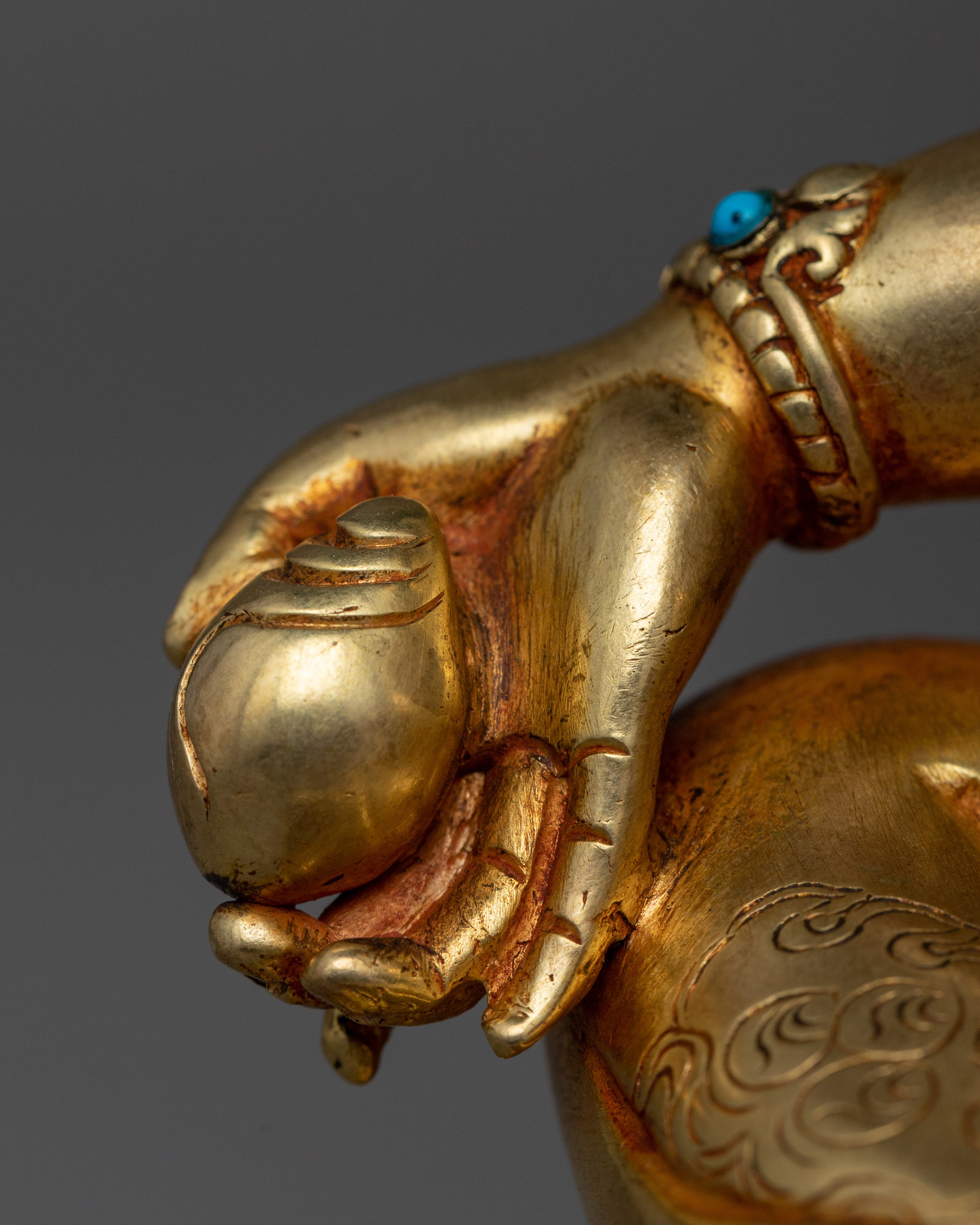 Dzambhala Buddhist Wealth and Fortune Deity Sculpture | Tibetan Buddhist Deity Art