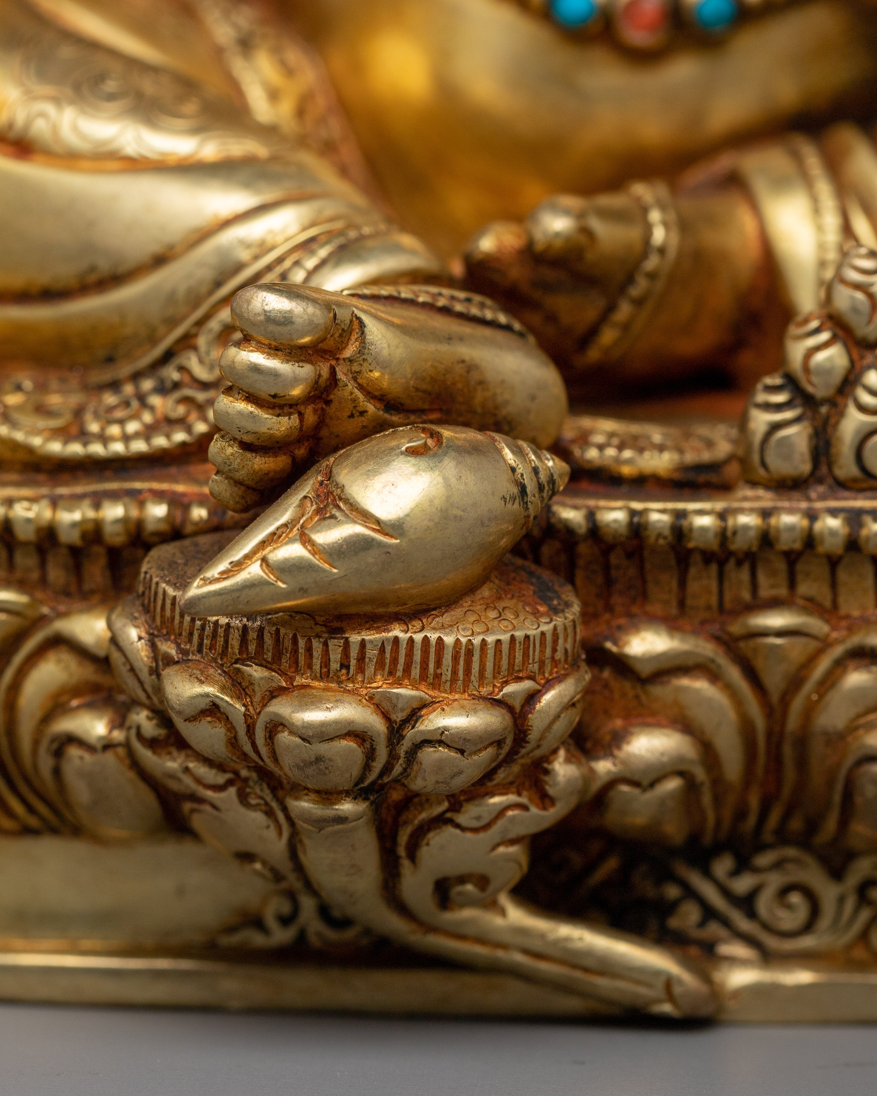 Dzambhala Buddhist Wealth and Fortune Deity Sculpture | Tibetan Buddhist Deity Art