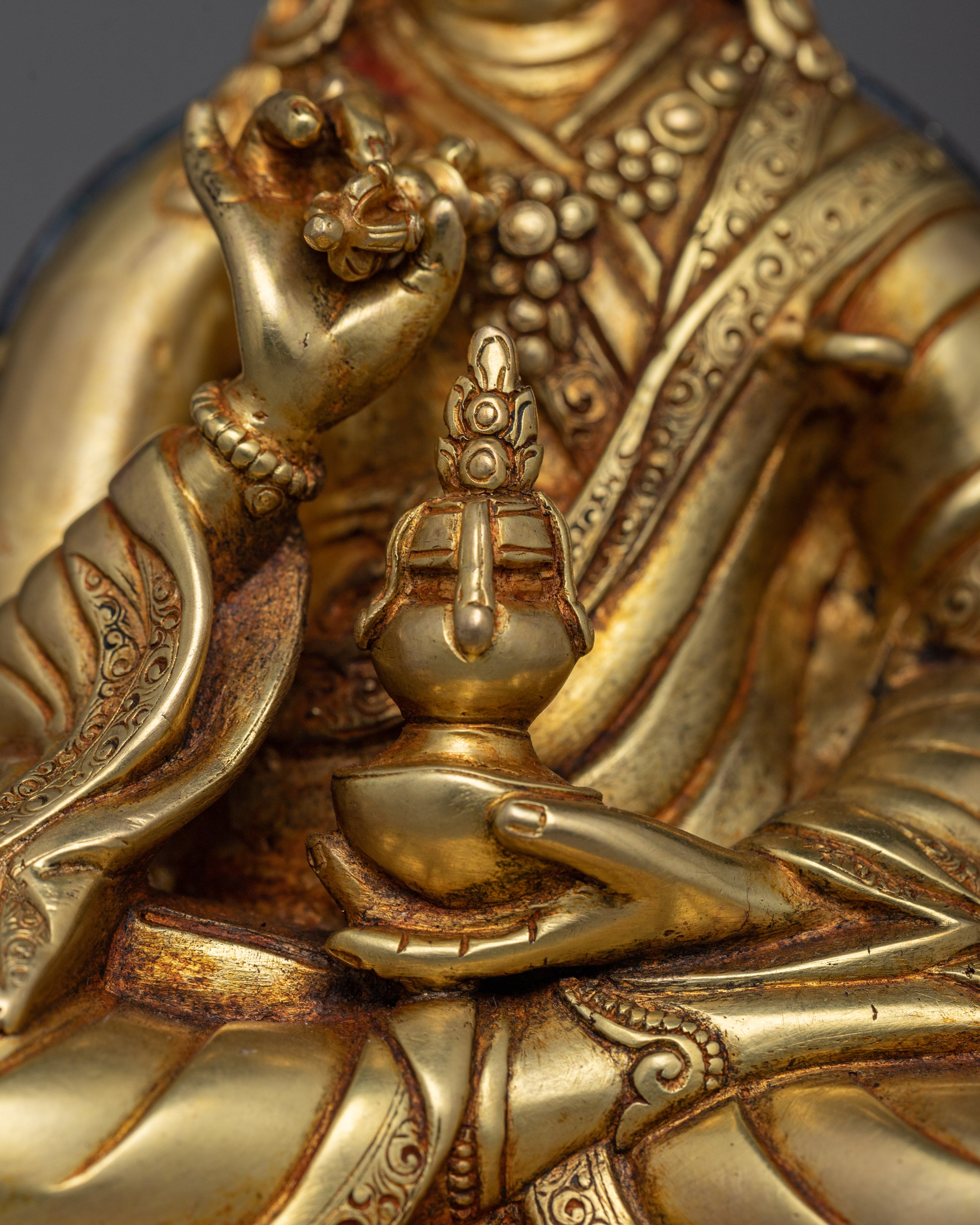 Lake Born Vajra Guru Tsokye Dorje Sculpture | Tibetan Buddhist Tantric Master Altar Decor