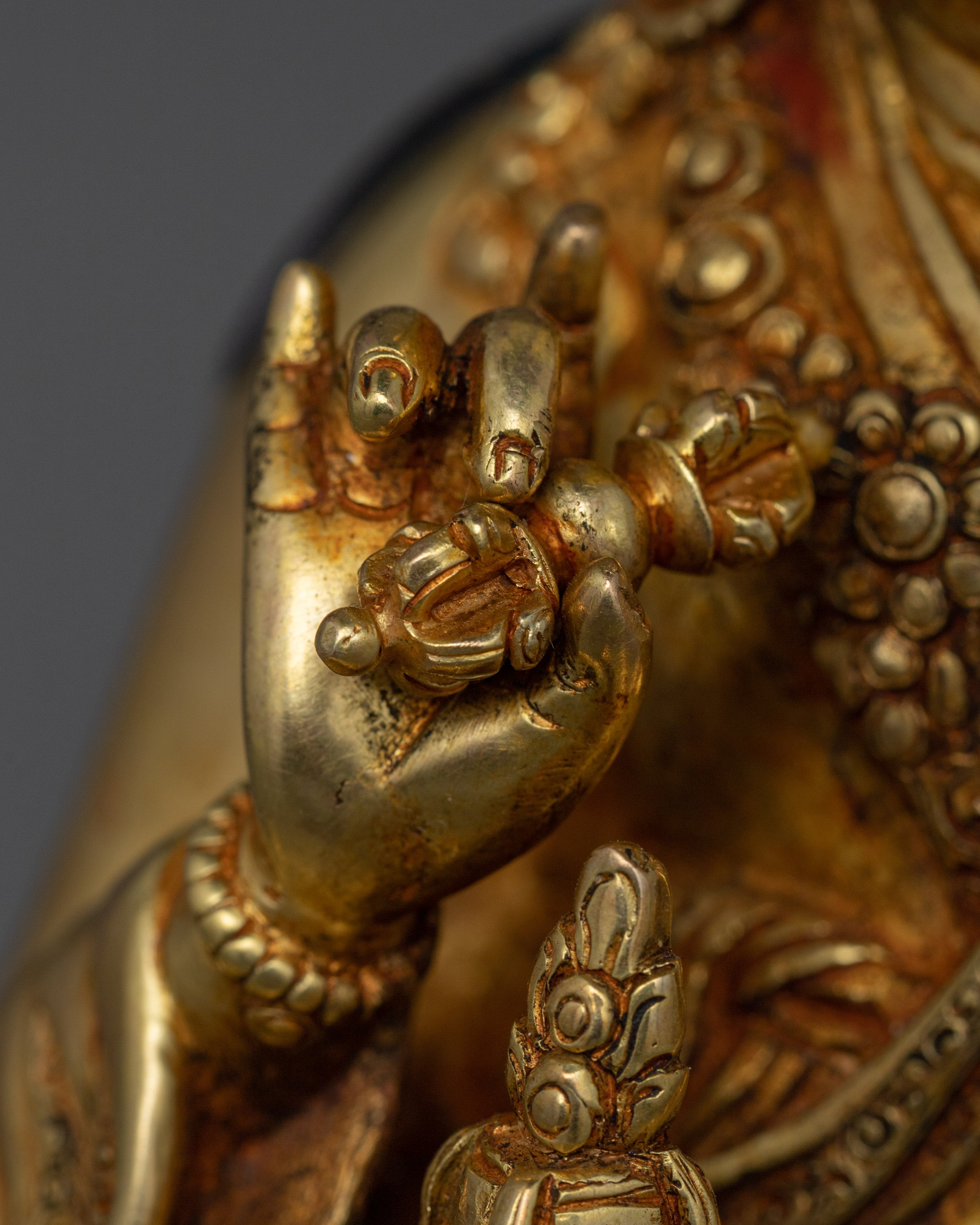 Lake Born Vajra Guru Tsokye Dorje Sculpture | Tibetan Buddhist Tantric Master Altar Decor