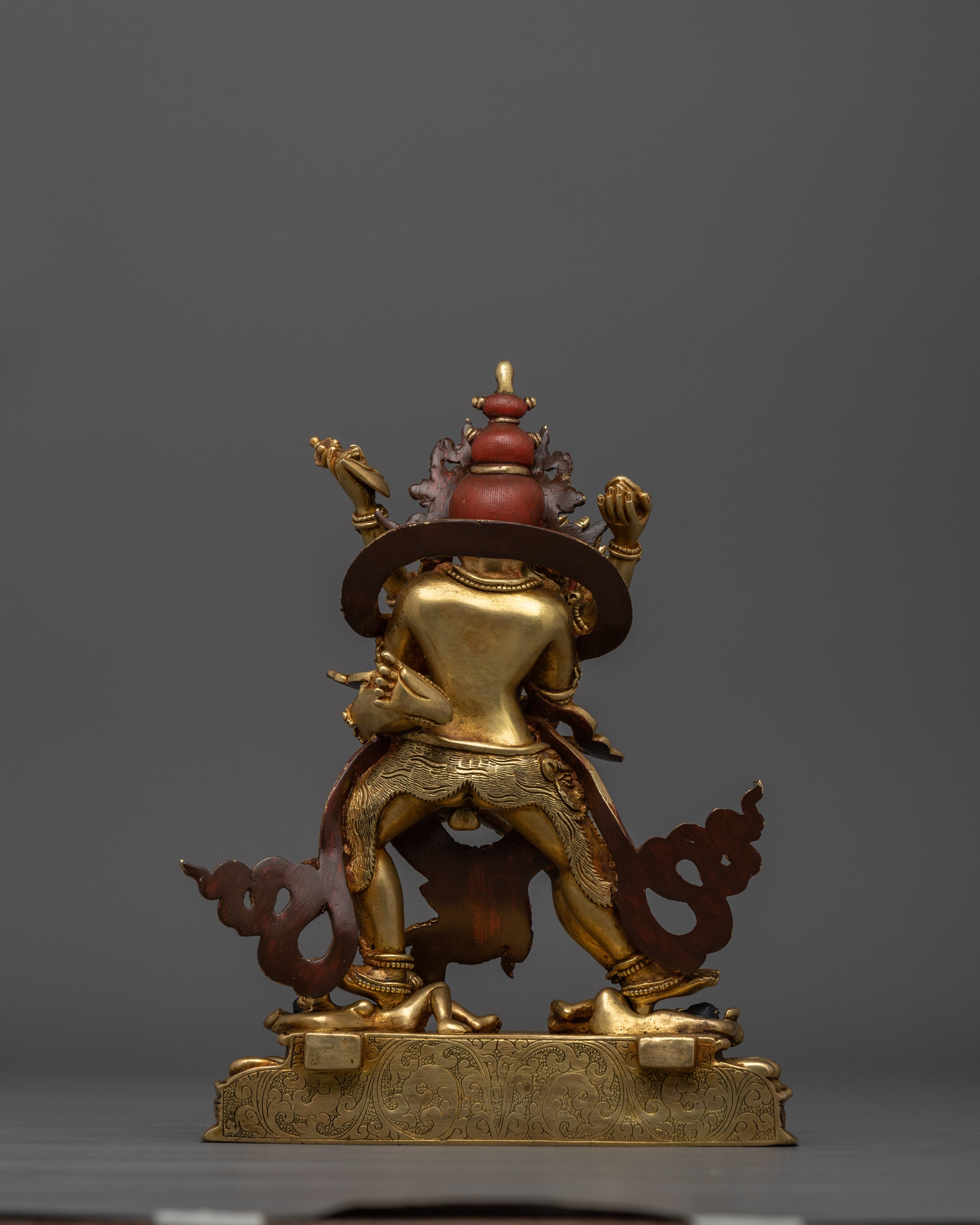 A Buddhist Deity Chakrasamvara Statue in Gold and Copper | Vajrayana Tantric Deity