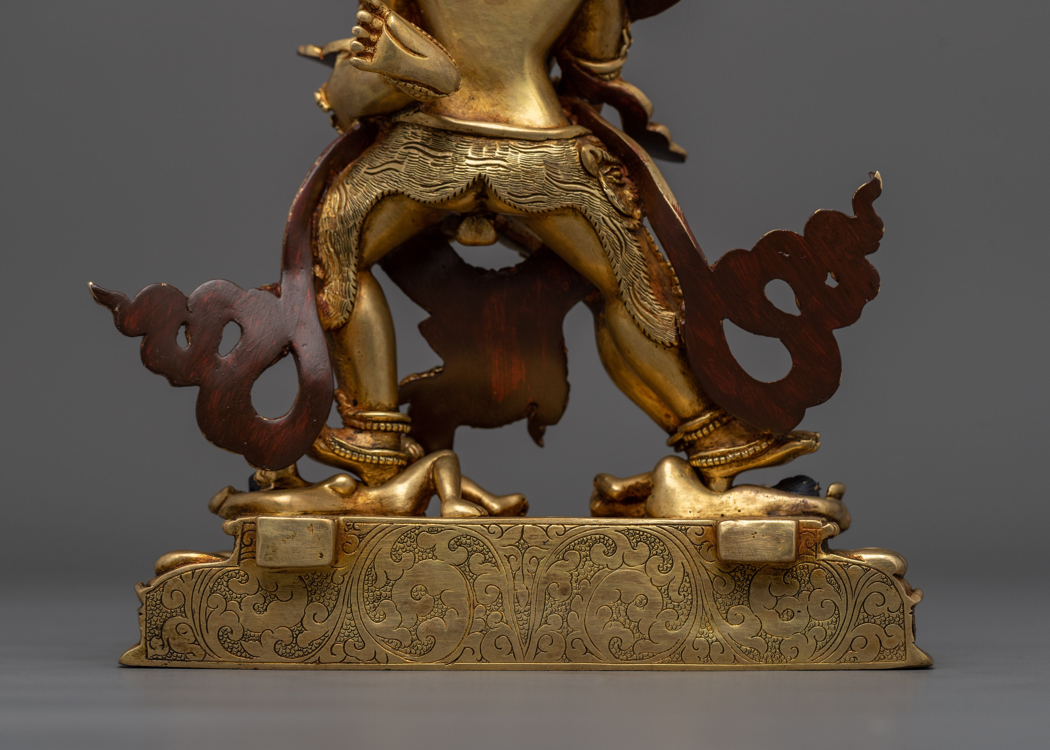 A Buddhist Deity Chakrasamvara Statue in Gold and Copper | Vajrayana Tantric Deity