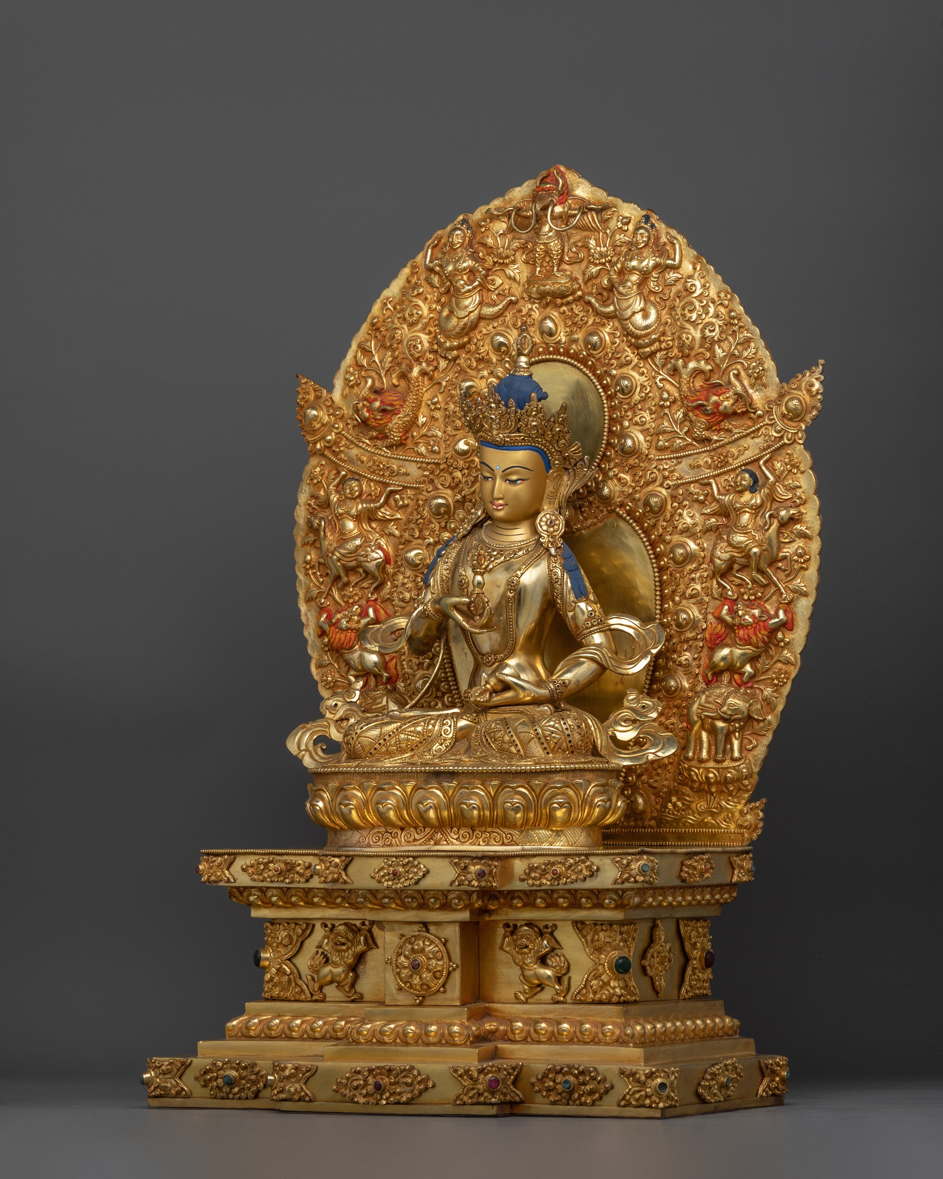 Vajrasattva Sculpture with Throne | A Divine Symbol of Purity and Blessings