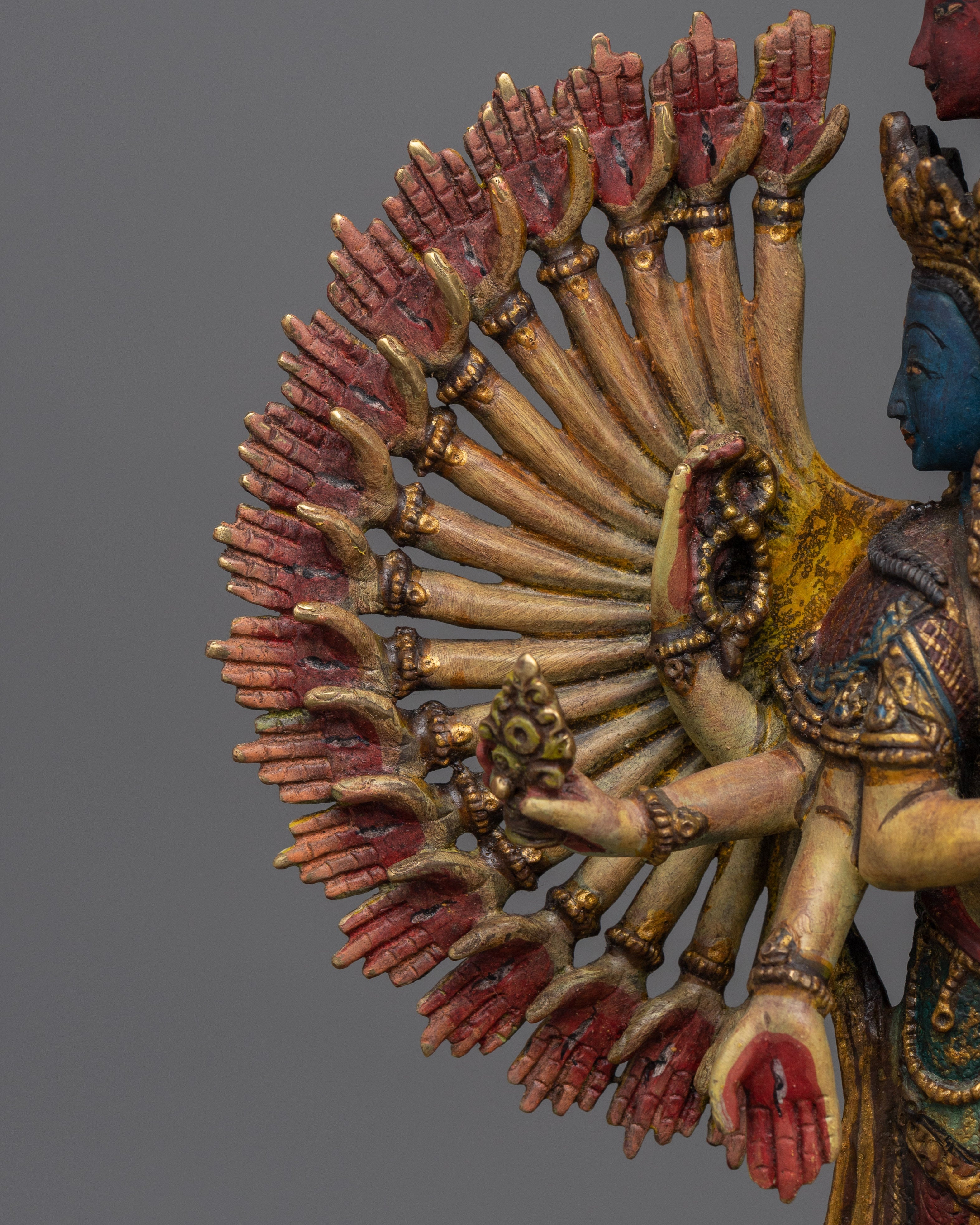 Tibetan Deity 1000 Armed Chenrezig Sculpture | Protector of All Sentient Beings