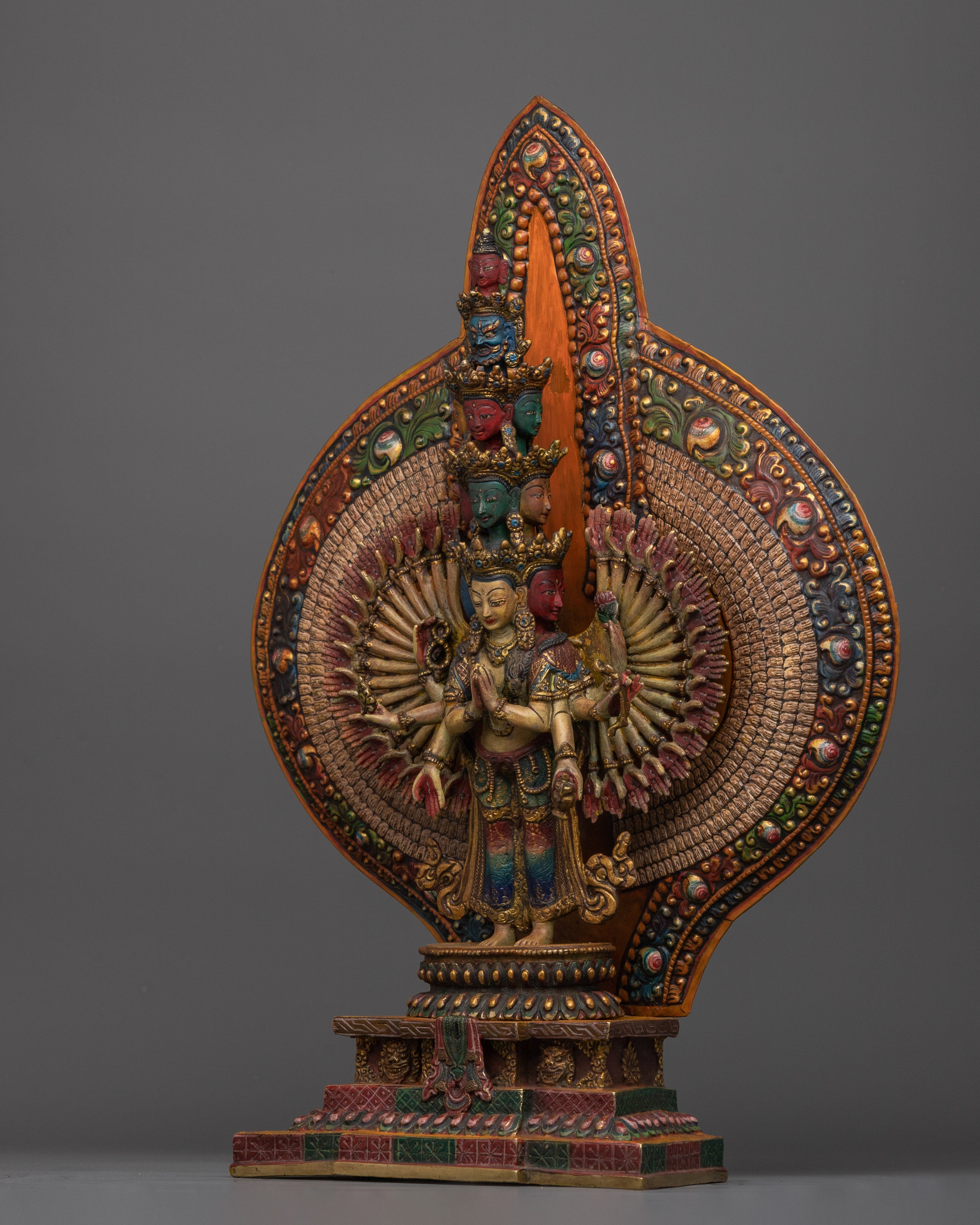 Tibetan Deity 1000 Armed Chenrezig Sculpture | Protector of All Sentient Beings