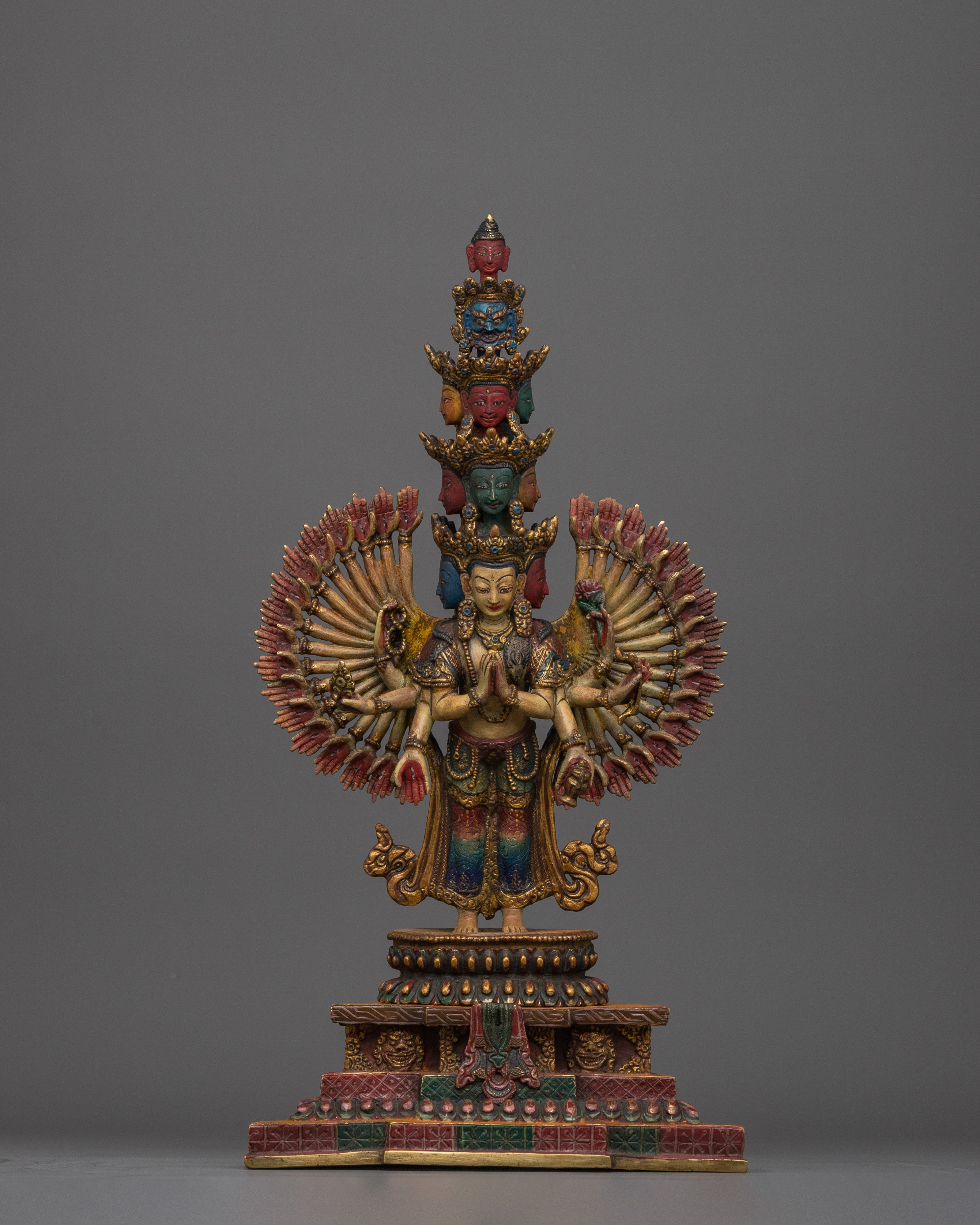 Tibetan Deity 1000 Armed Chenrezig Sculpture | Protector of All Sentient Beings