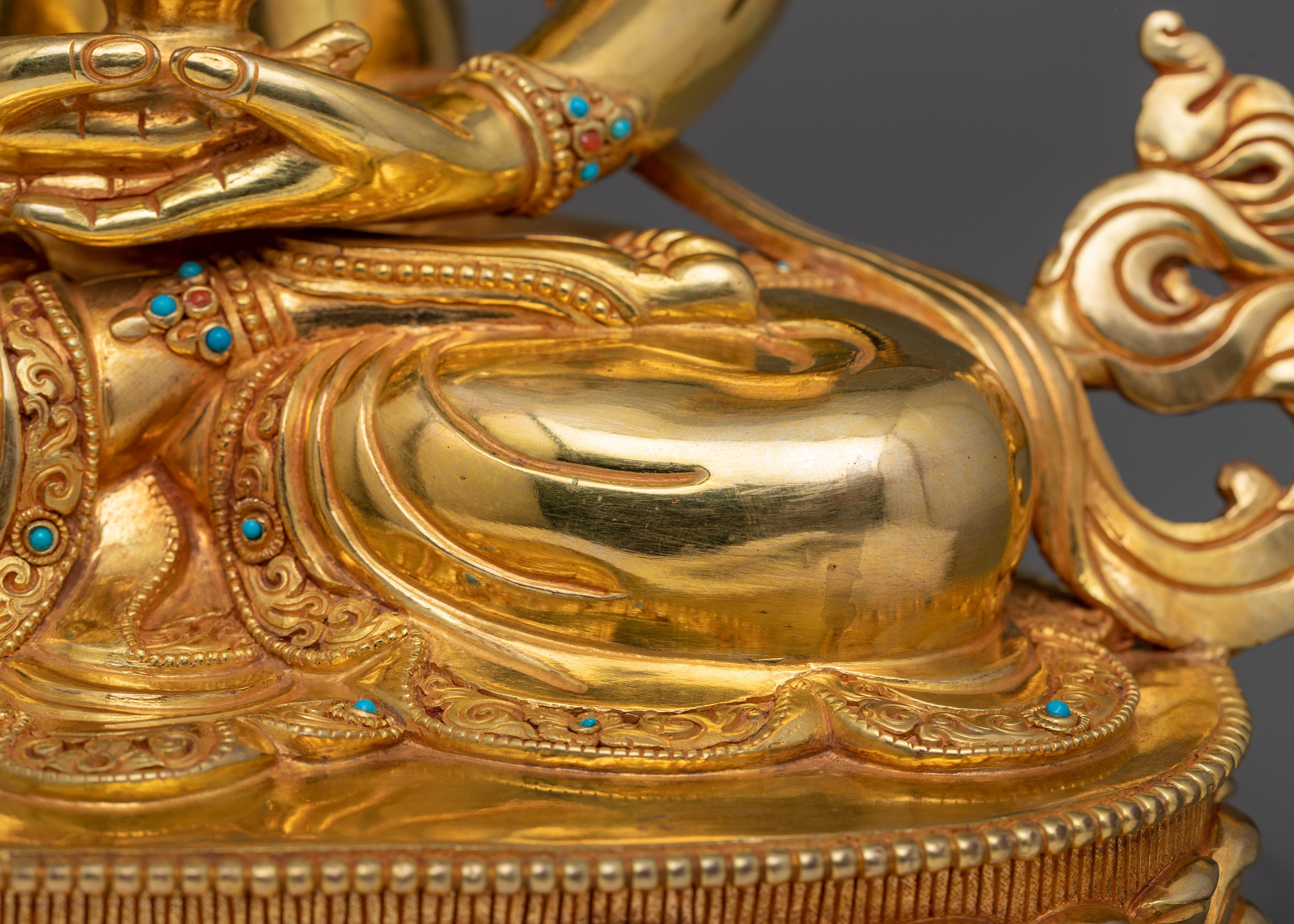 The Buddha of Boundless Life Amitayus Statue | Symbol of Immortality in 24K Gold