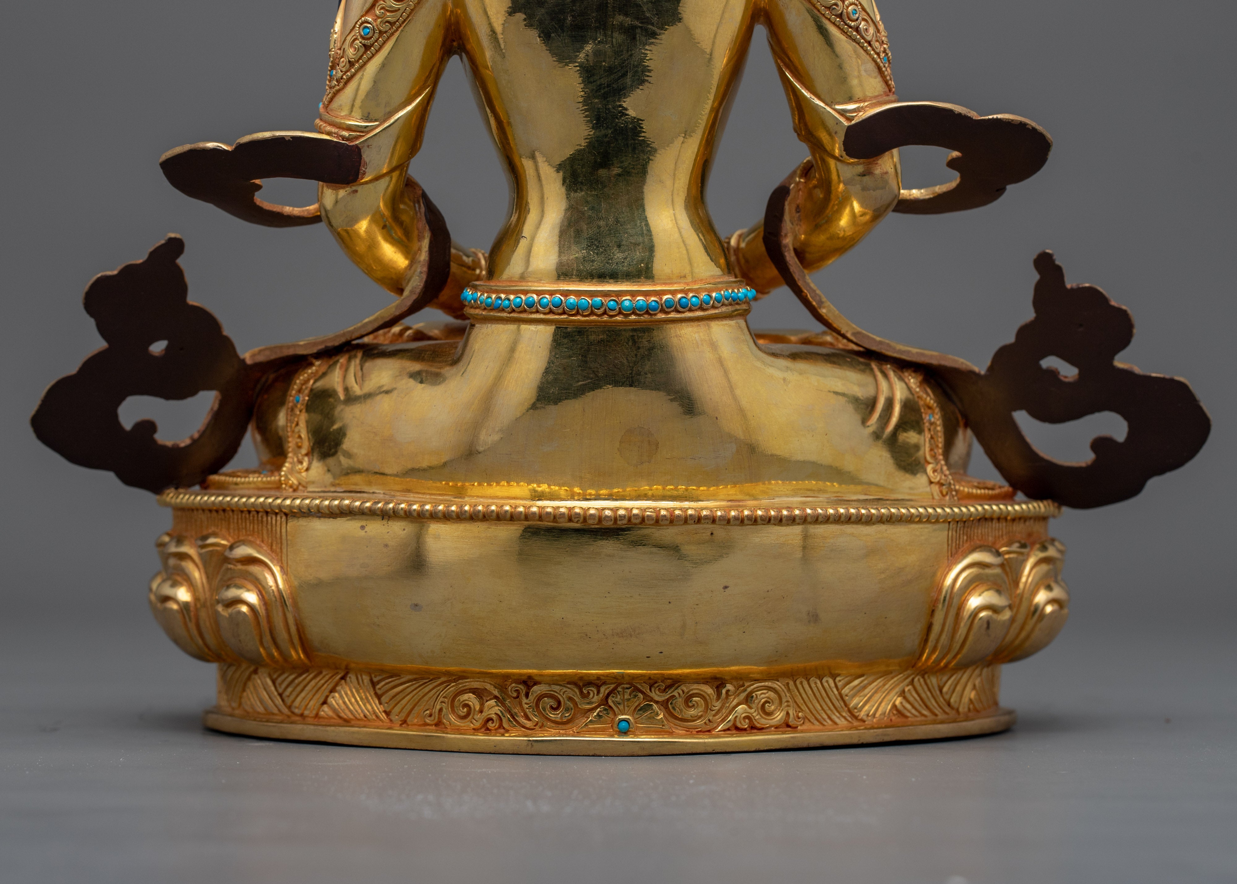 The Buddha of Boundless Life Amitayus Statue | Symbol of Immortality in 24K Gold