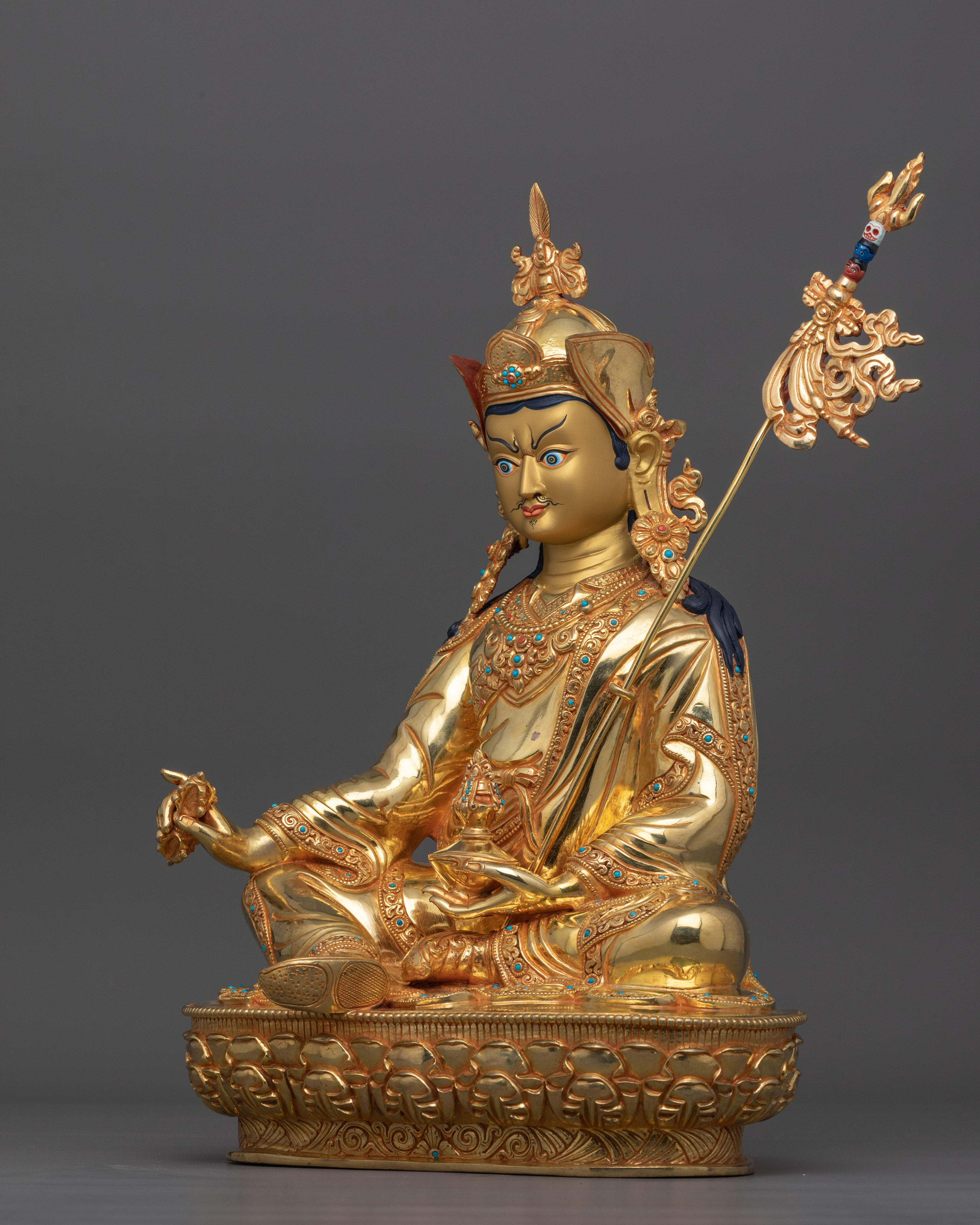 Sacred Tantric Buddhism Padmasambhava Sculpture | Spiritual Zen Artwork