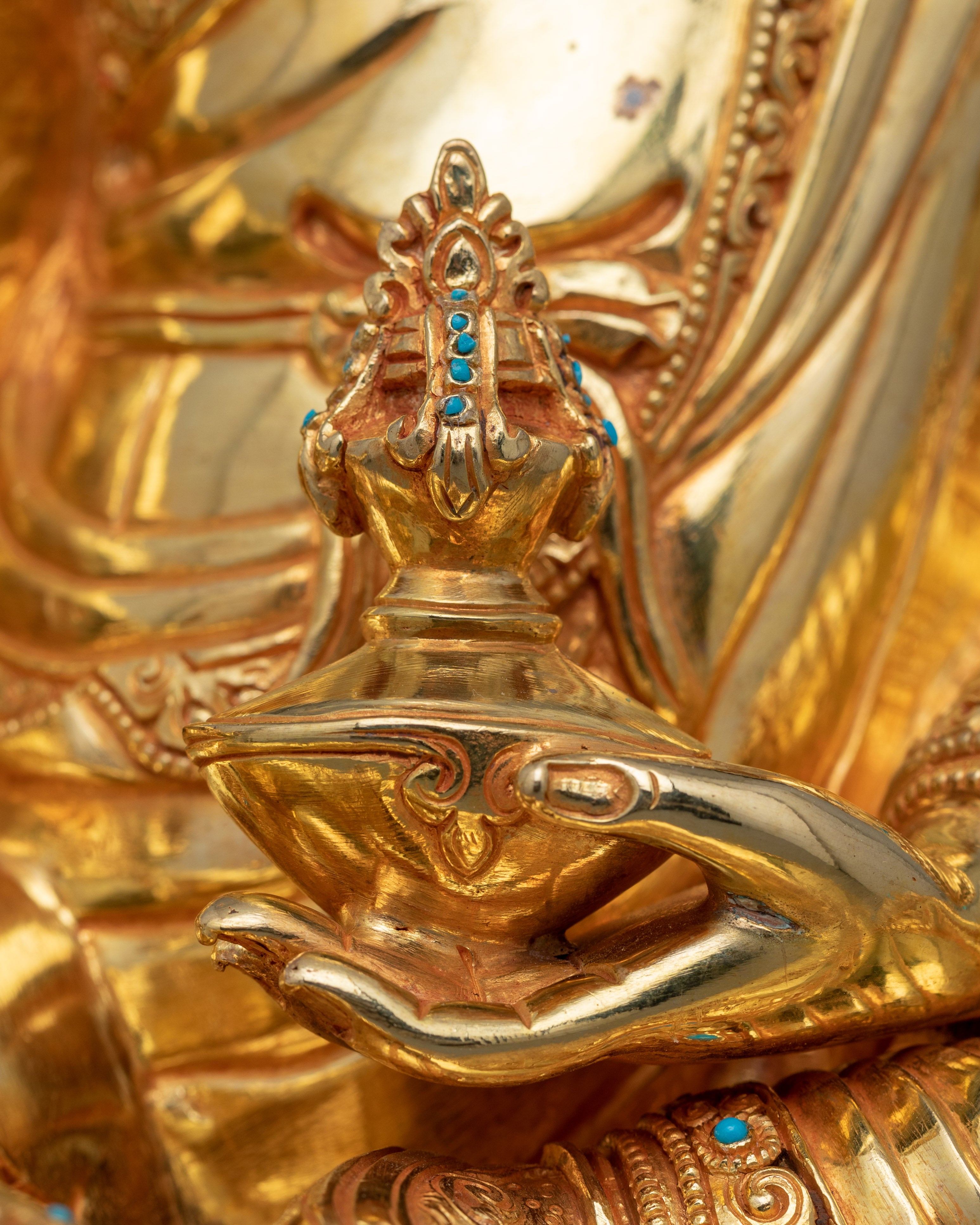 Sacred Tantric Buddhism Padmasambhava Sculpture | Spiritual Zen Artwork