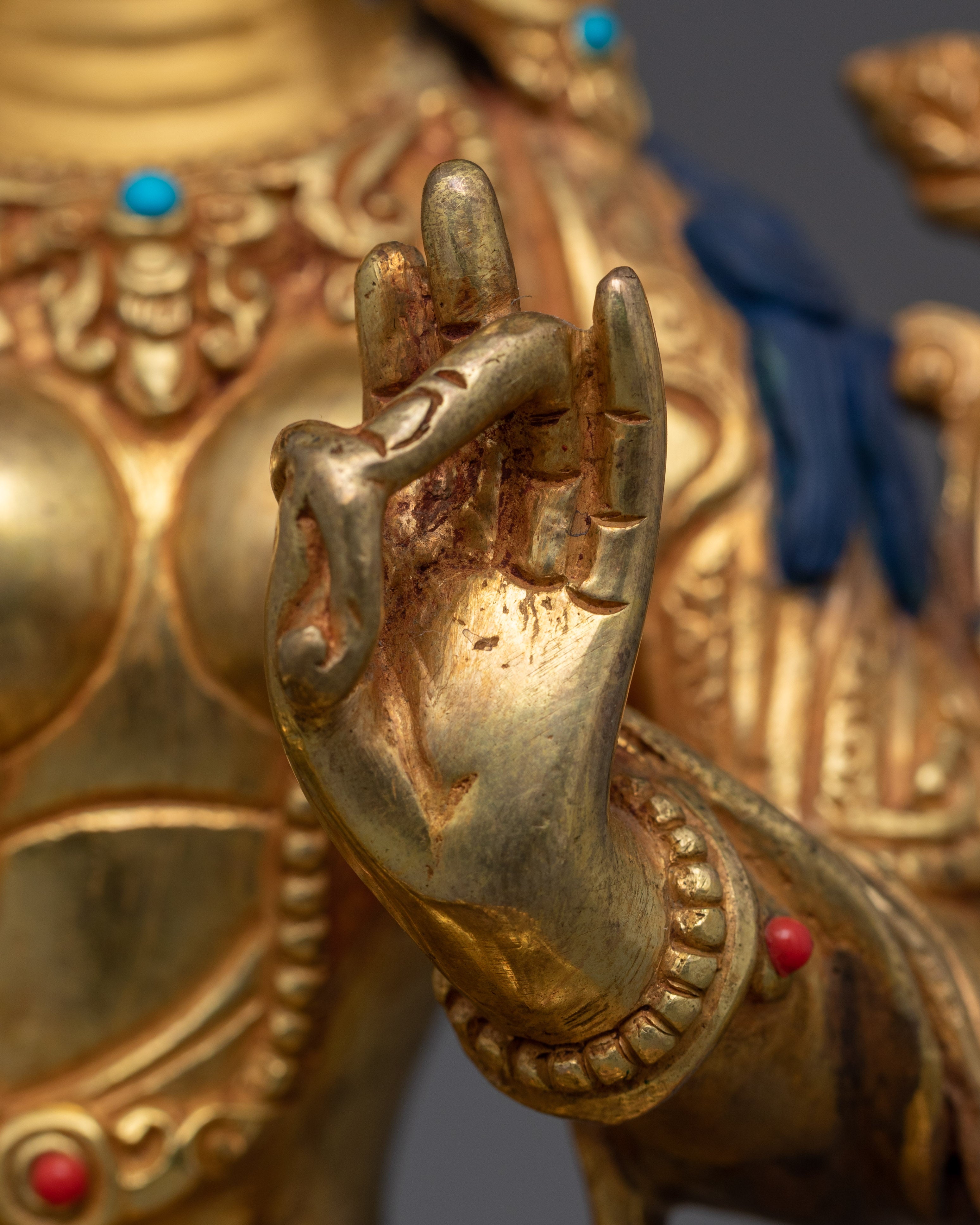 Handcrafted Liberation Goddess Green Tara Statue | The Compassionate Protector