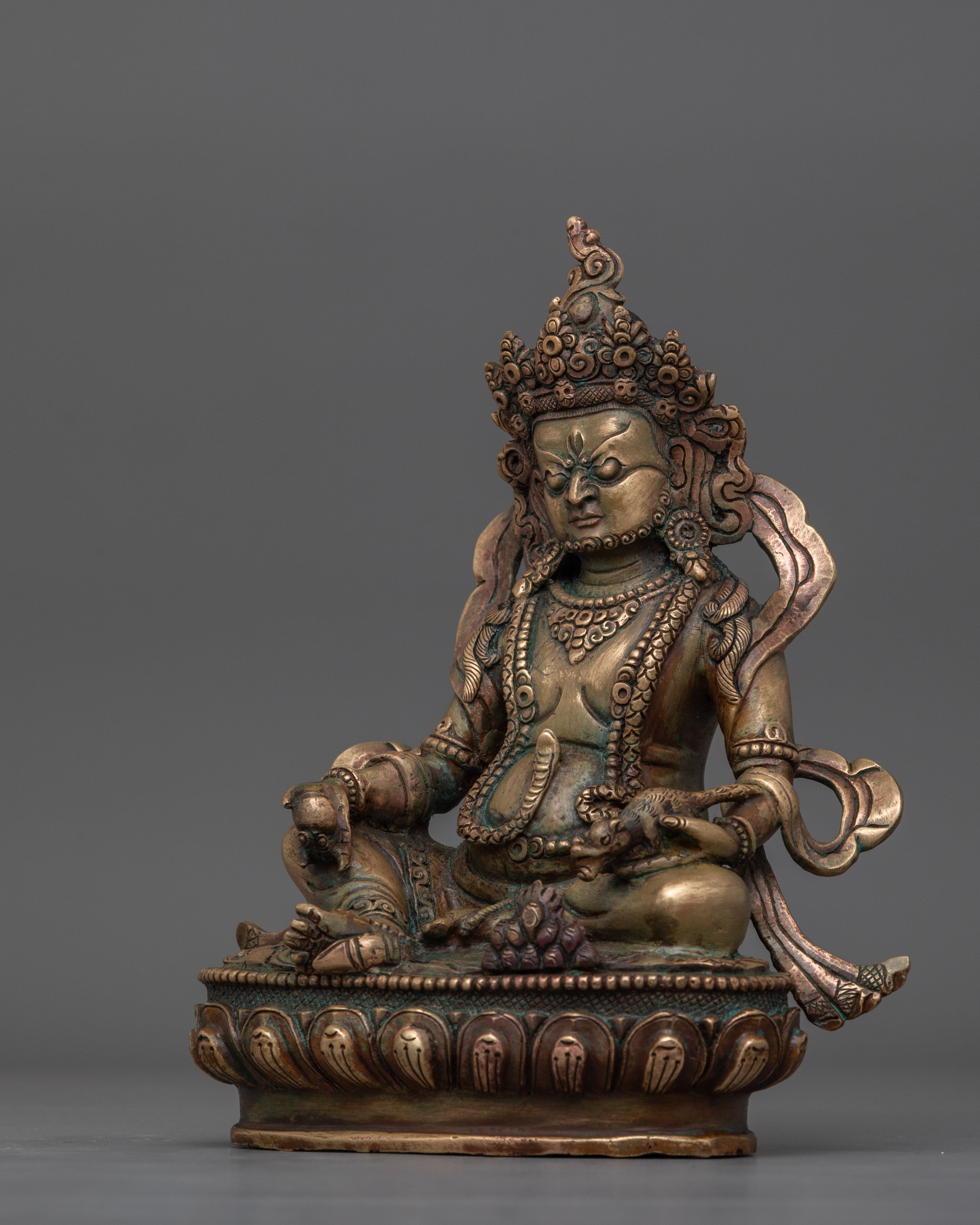 Tibetan Wealth God Dzambhala Sculpture | Buddha of abundance