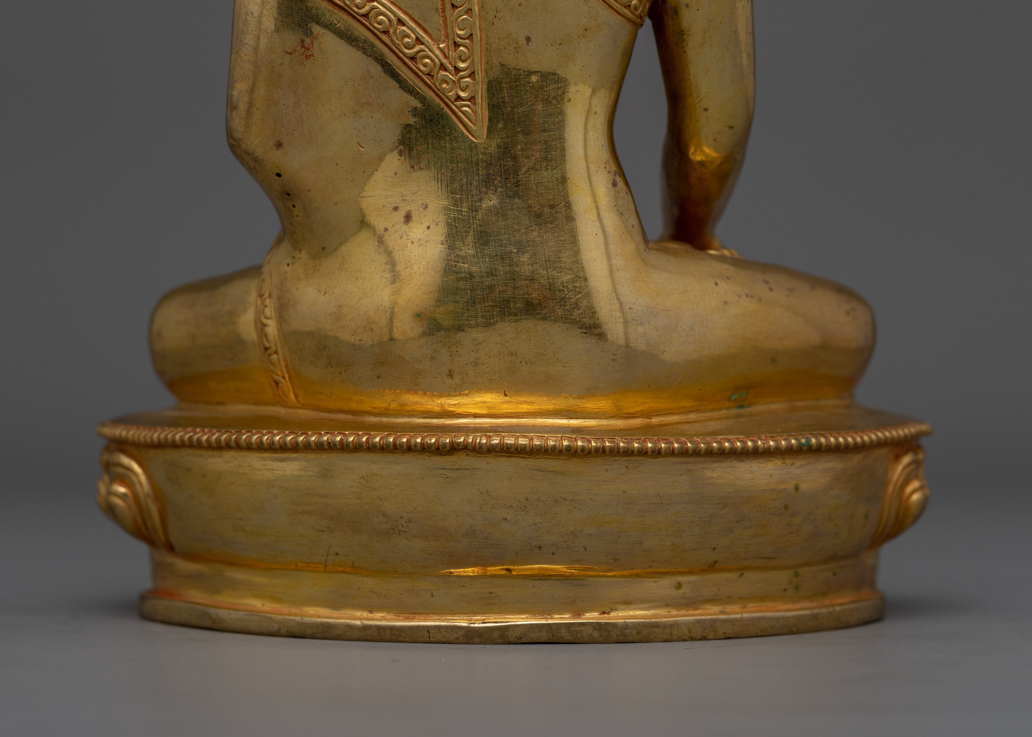 24K Gold Gilded Statue Shakyamuni Buddha Golden Figurine | Serenity and Enlightenment Symbol