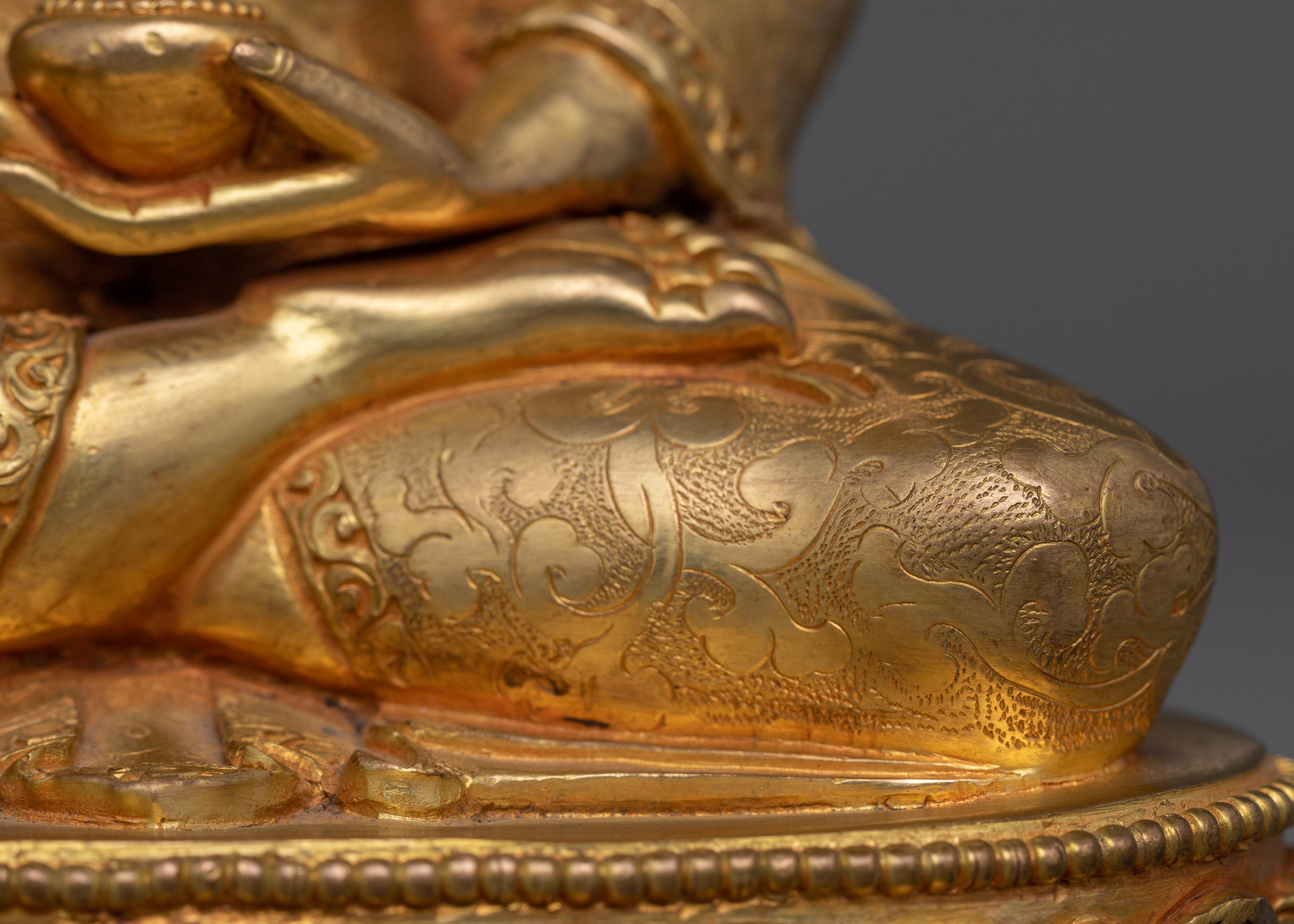 Meditation Shakyamuni Buddha Sculpture for Buddhist Altars | 24K Gold Gilded Buddhist Icon