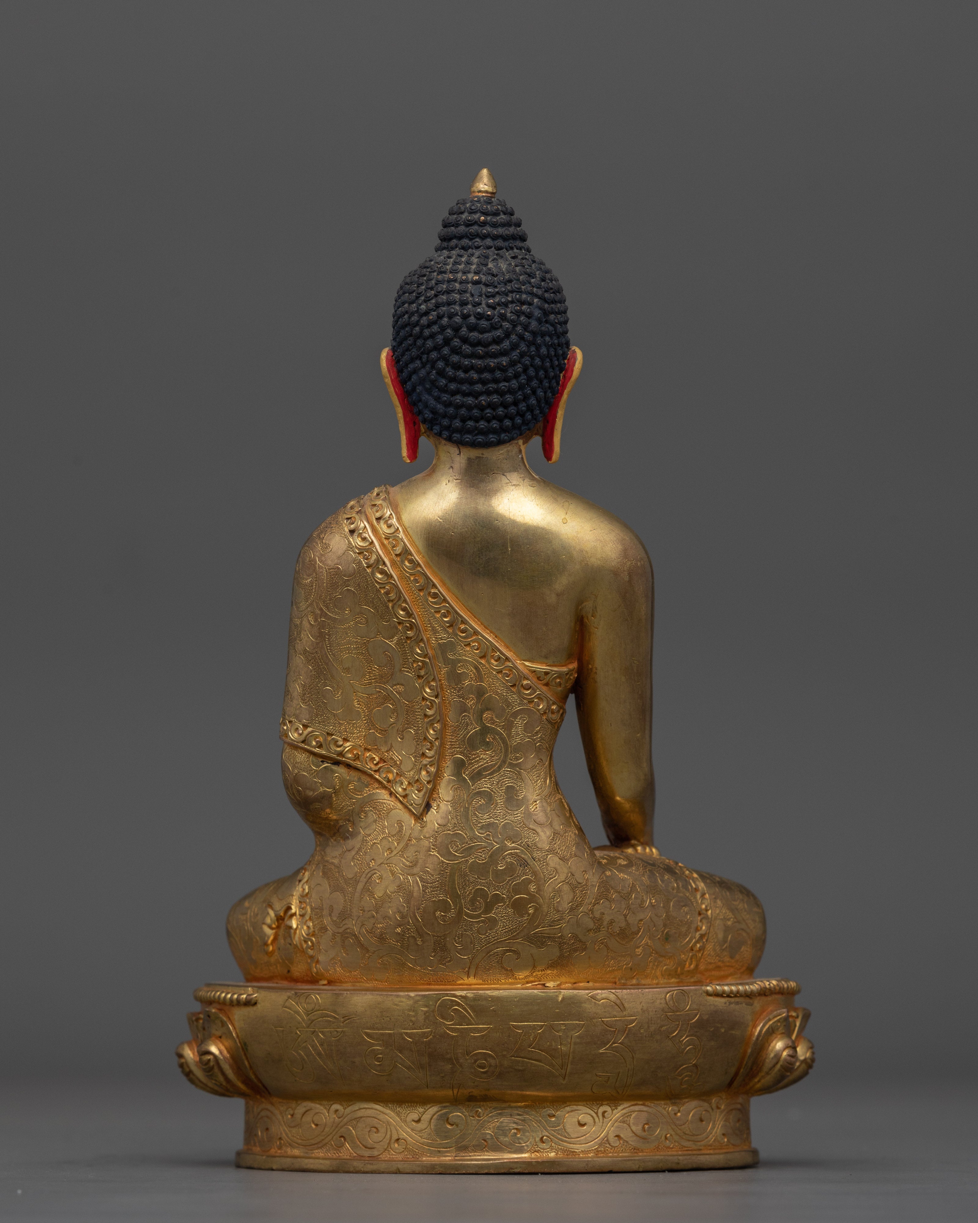 Meditation Shakyamuni Buddha Sculpture for Buddhist Altars | 24K Gold Gilded Buddhist Icon