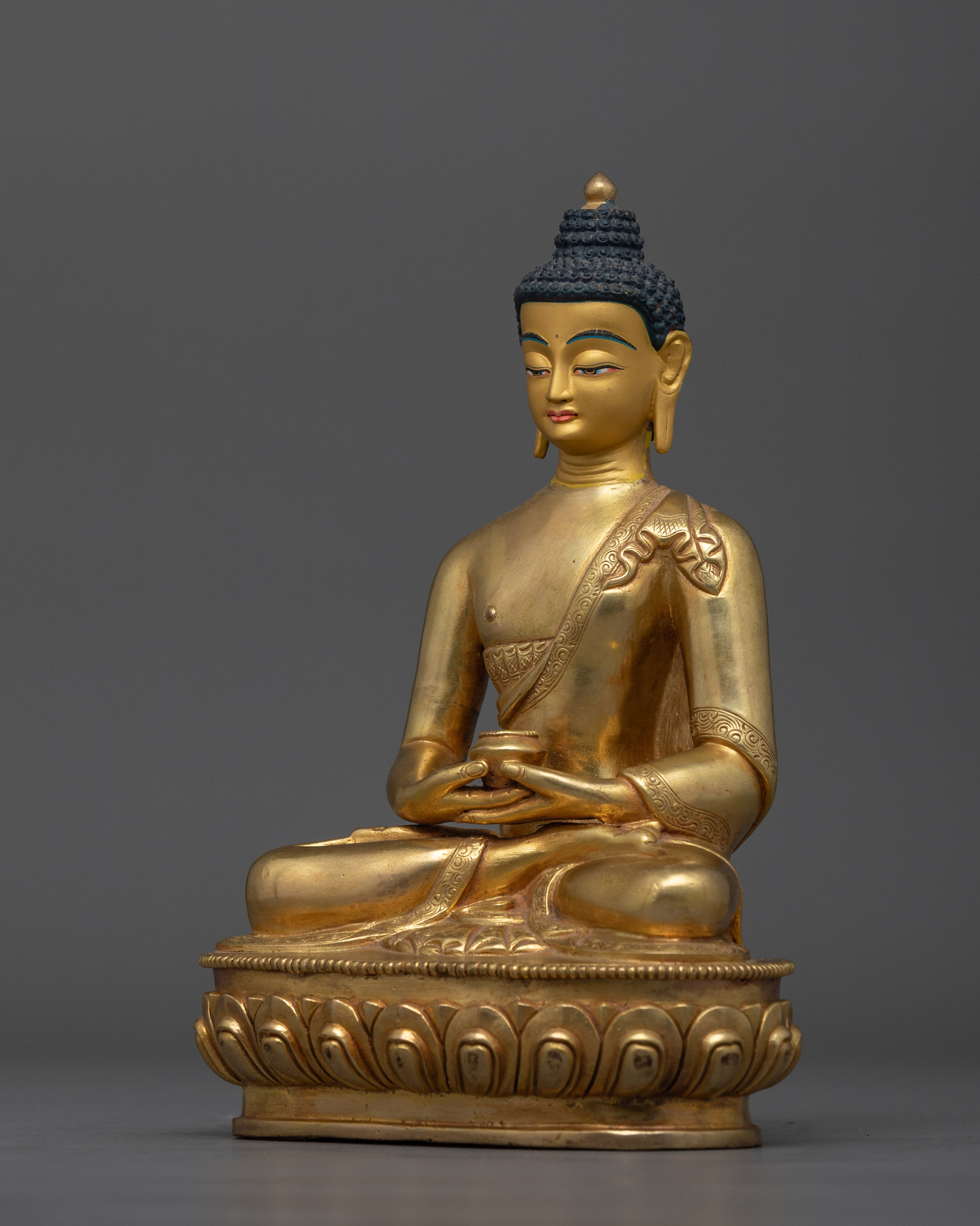 Amitabha Buddha the Great Saviour Buddha Figurine | Handmade Divine Buddhist Sculpture