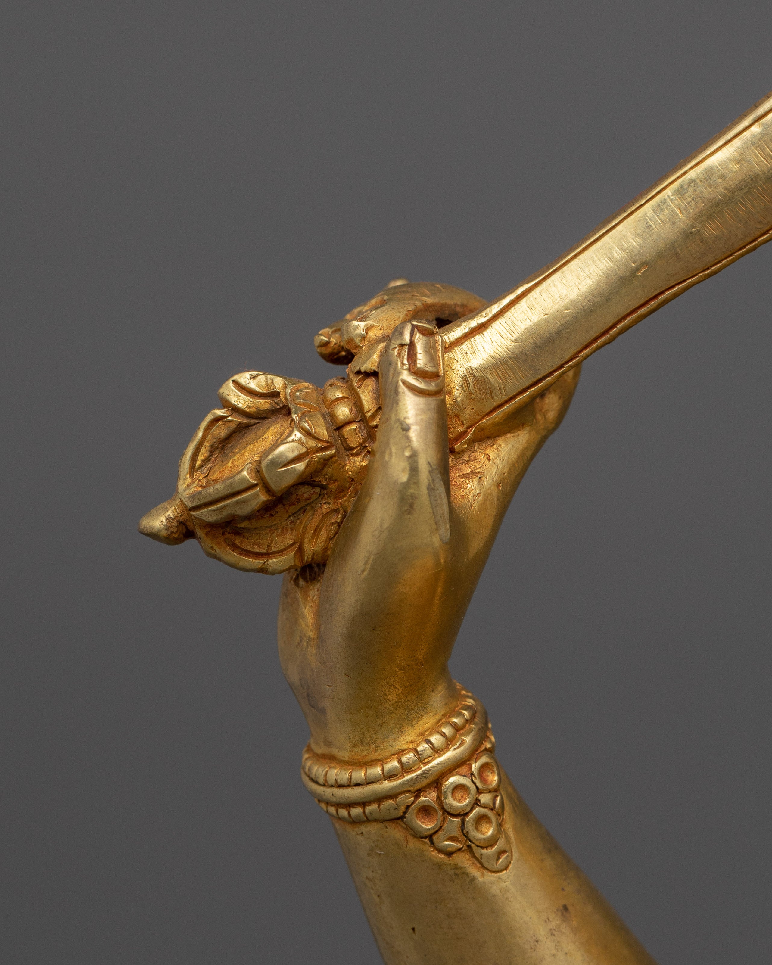 Enlightened Teacher of Dharma Manjushri Sculpture | Vajrayana Buddhism Bodhisattva