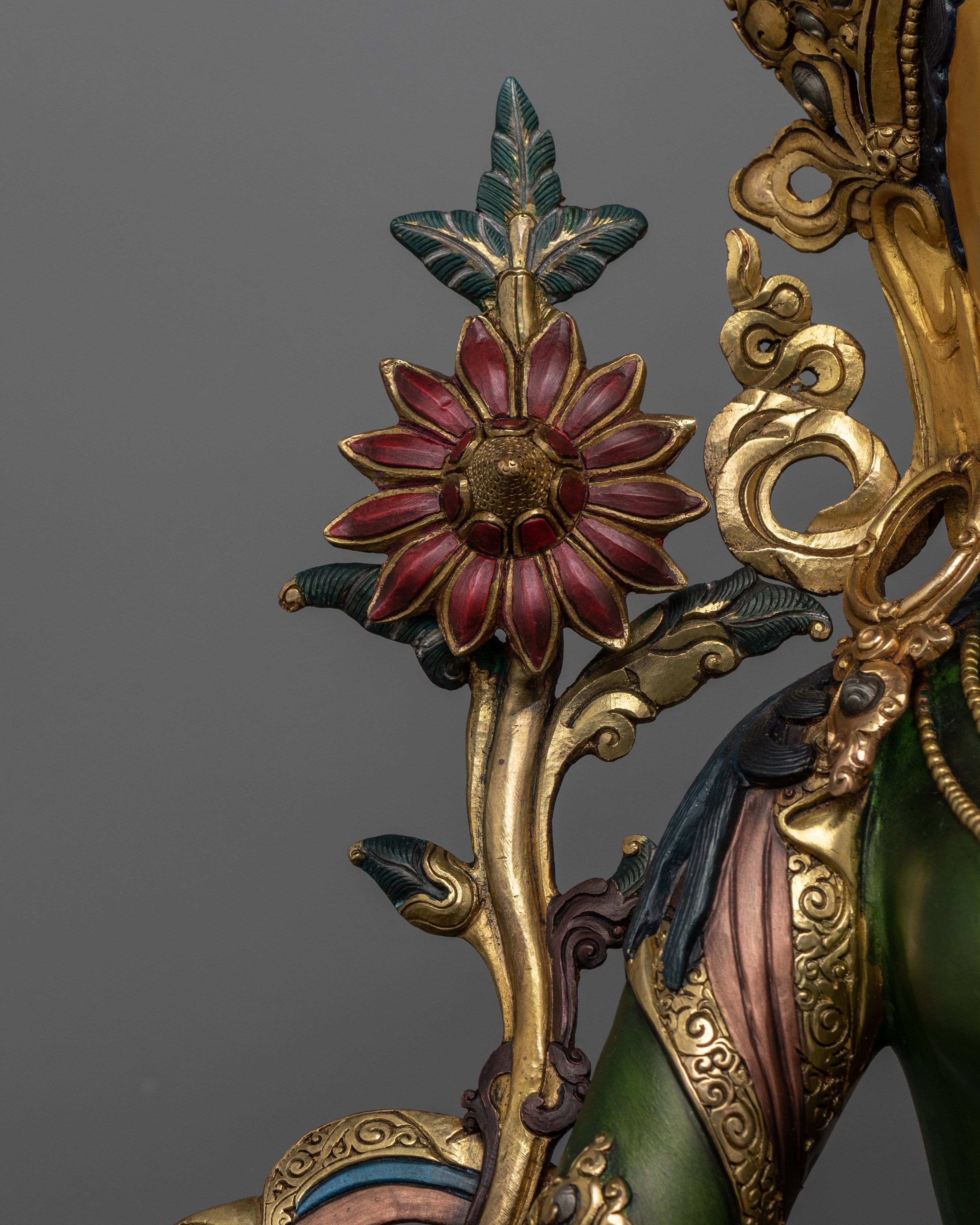 Healing Buddhist Deity Green Tara Figurine | The Compassionate Protector