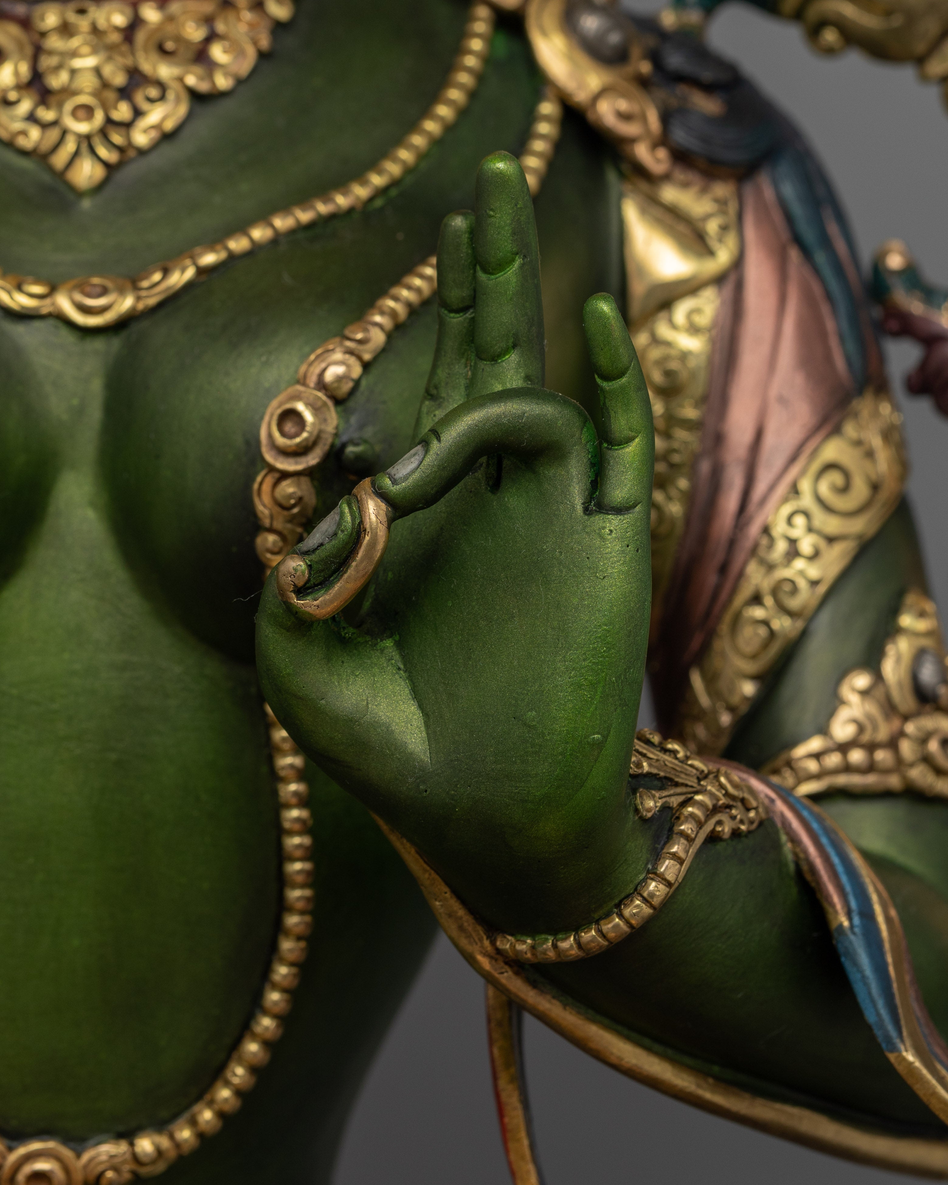 Healing Buddhist Deity Green Tara Figurine | The Compassionate Protector