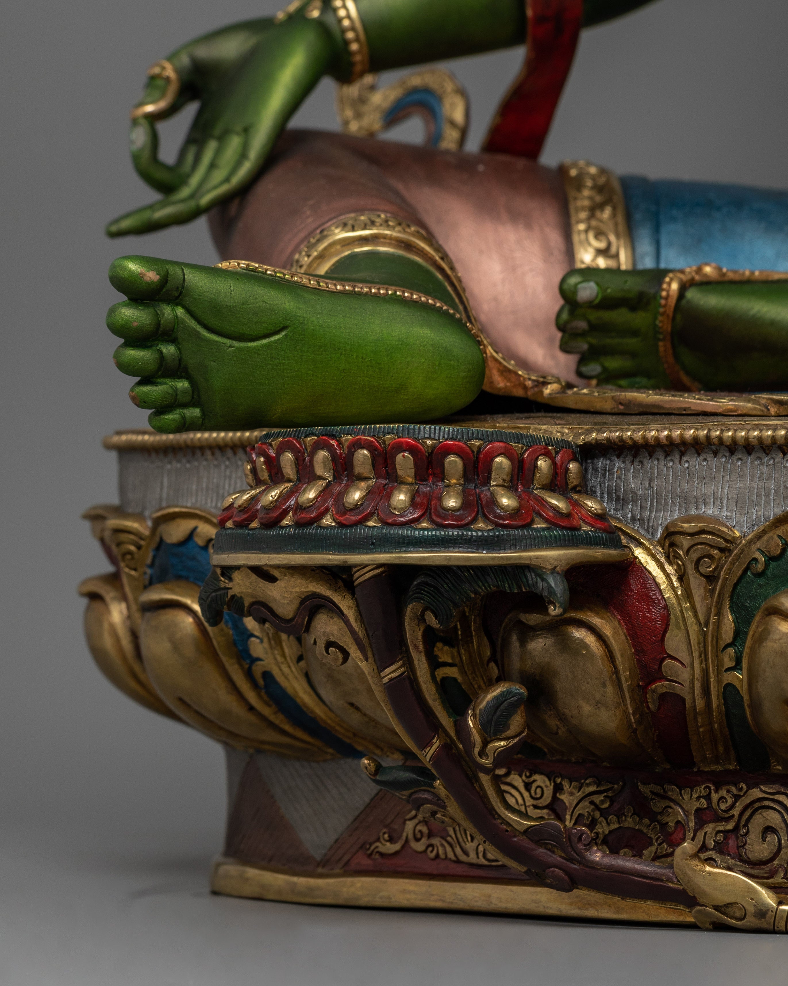 Healing Buddhist Deity Green Tara Figurine | The Compassionate Protector