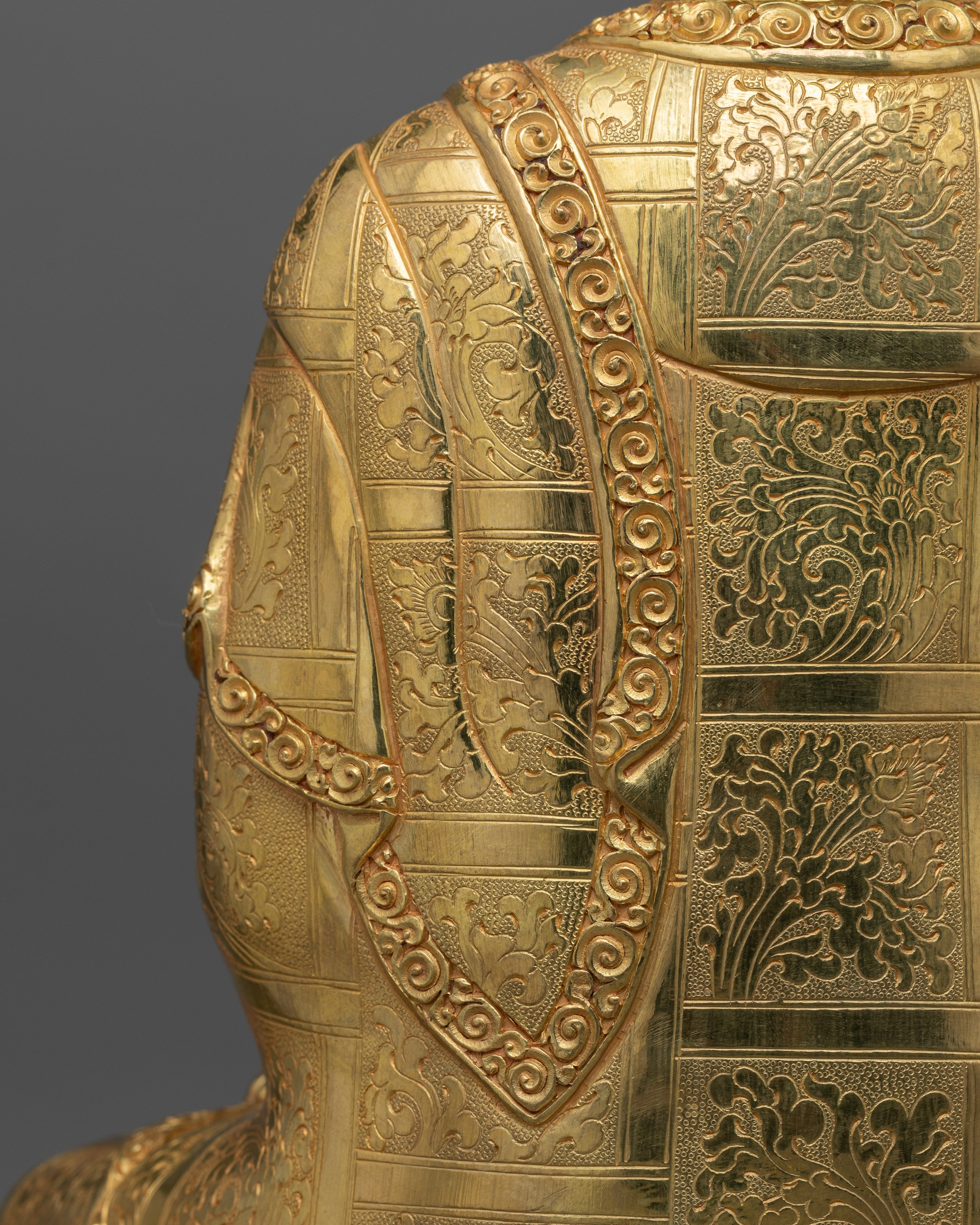 Historical Buddhist Shakyamuni Buddha Statue | 24K Gold Spiritual Tranquility Figurine