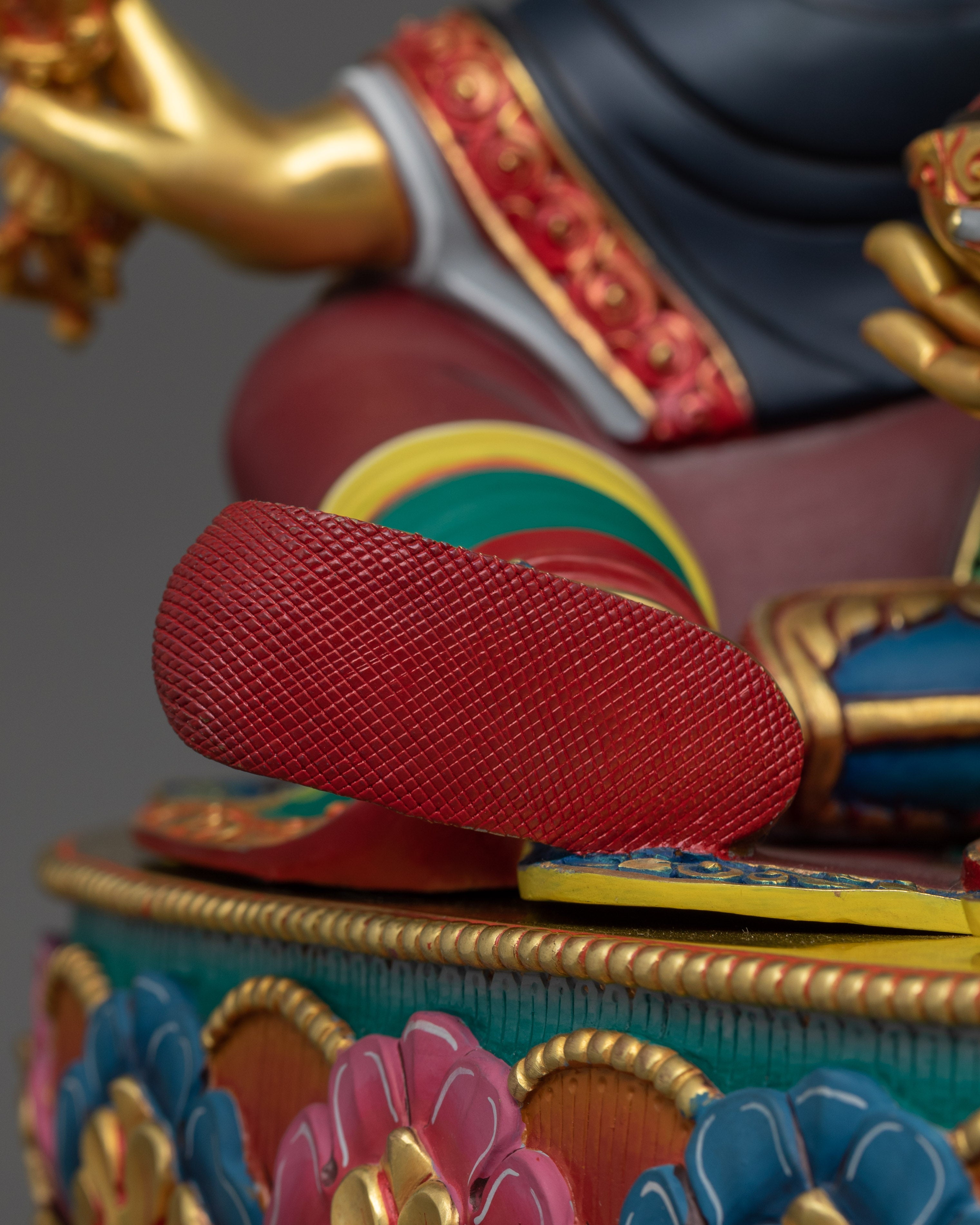 Lotus Born Buddhist Guru Rinpoche Sculpture | Handcrafted Buddhist Art for Spiritual Wisdom