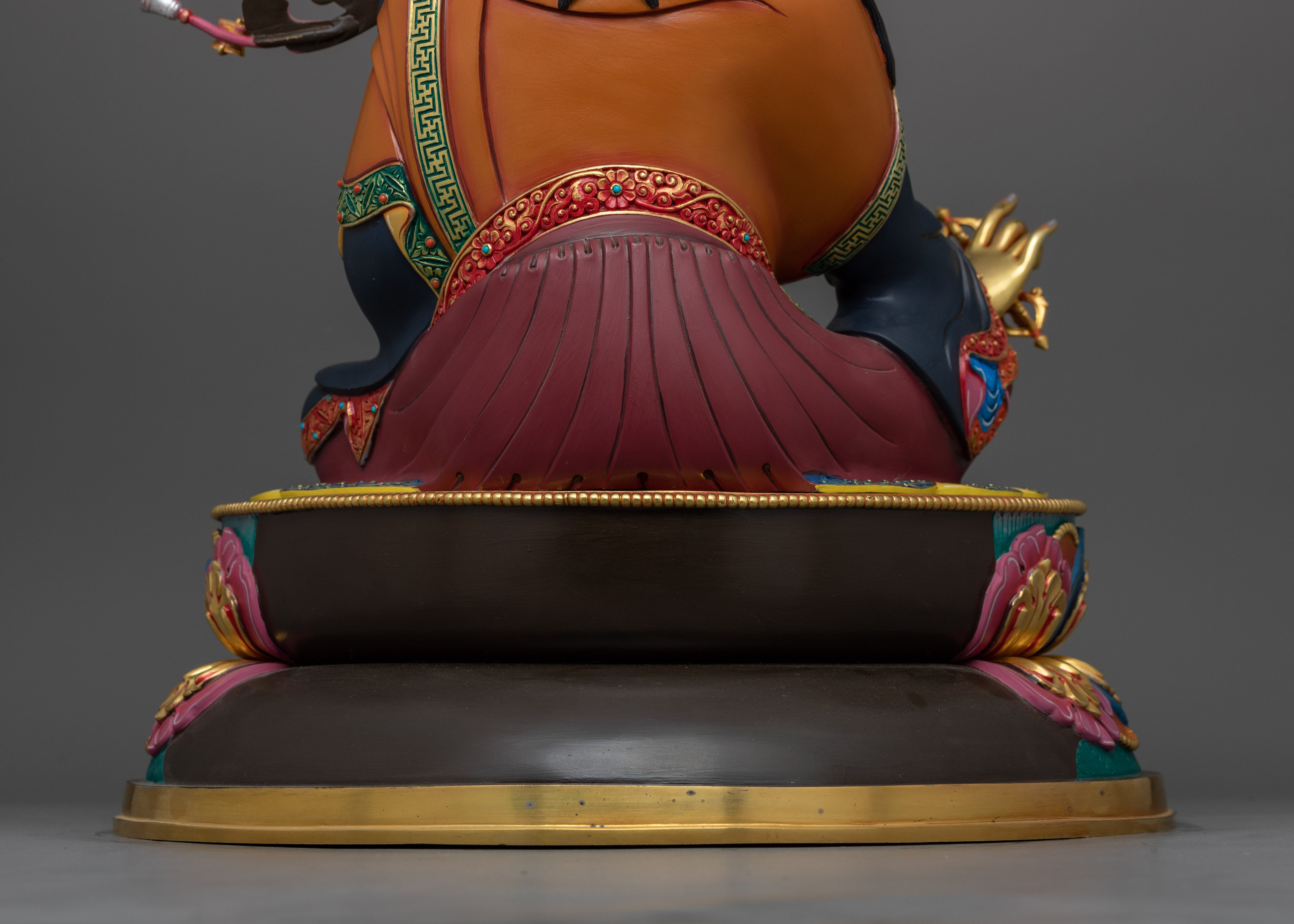 Lotus Born Buddhist Guru Rinpoche Sculpture | Handcrafted Buddhist Art for Spiritual Wisdom