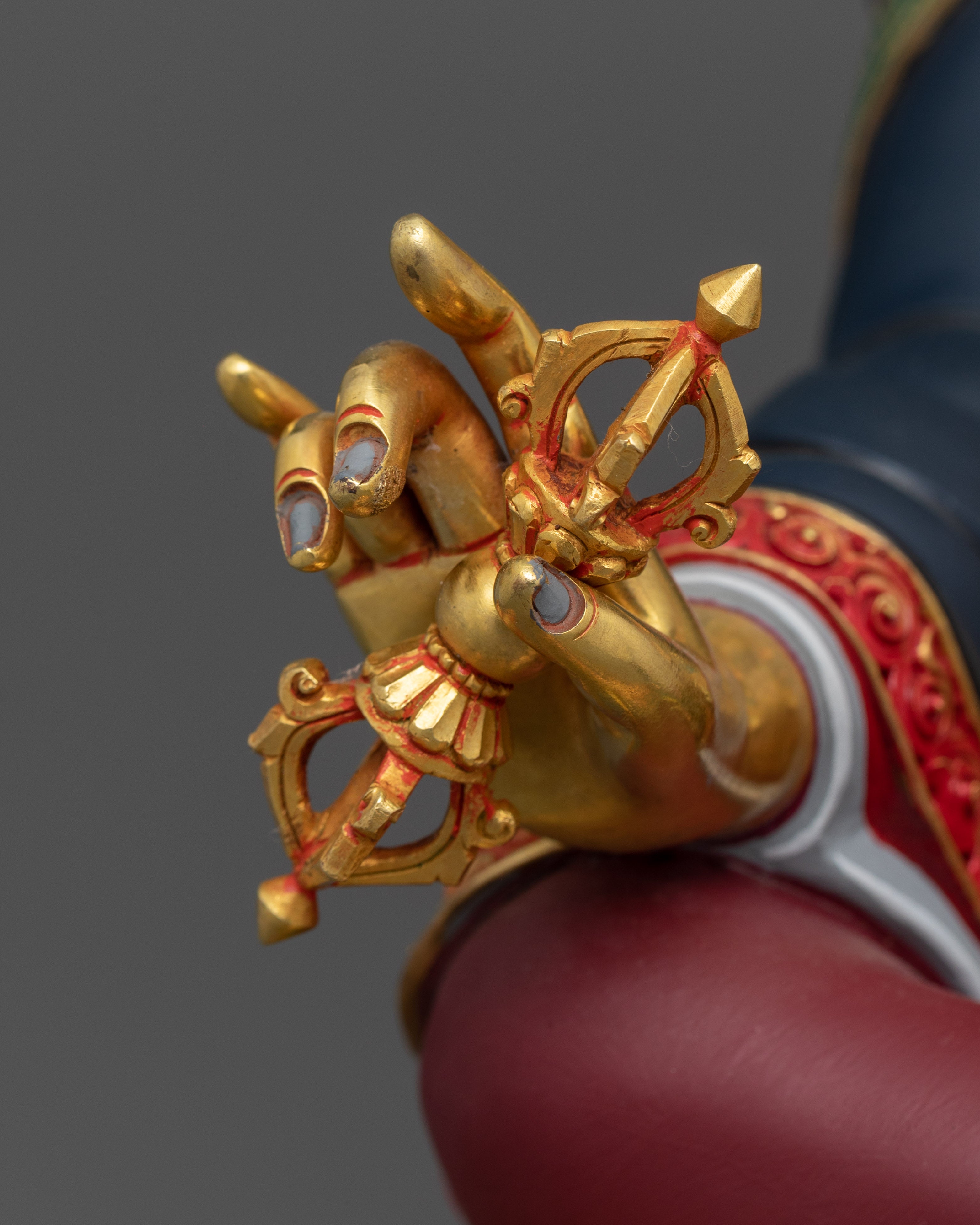 Lotus Born Buddhist Guru Rinpoche Sculpture | Handcrafted Buddhist Art for Spiritual Wisdom