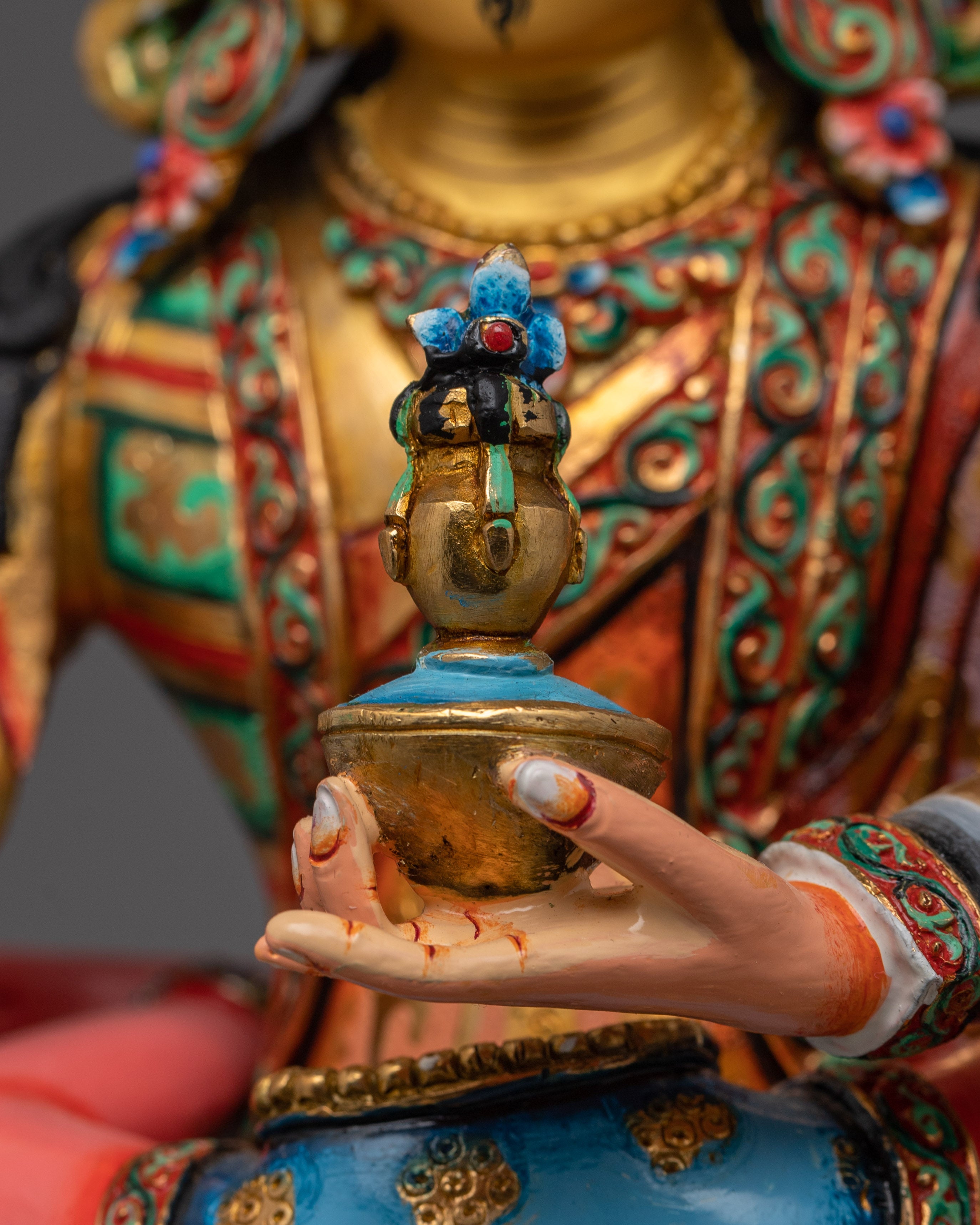 Guru Rinpoche with Consort in Yab-Yum figurine | Buddhist Art for Meditation and Shrine Decor