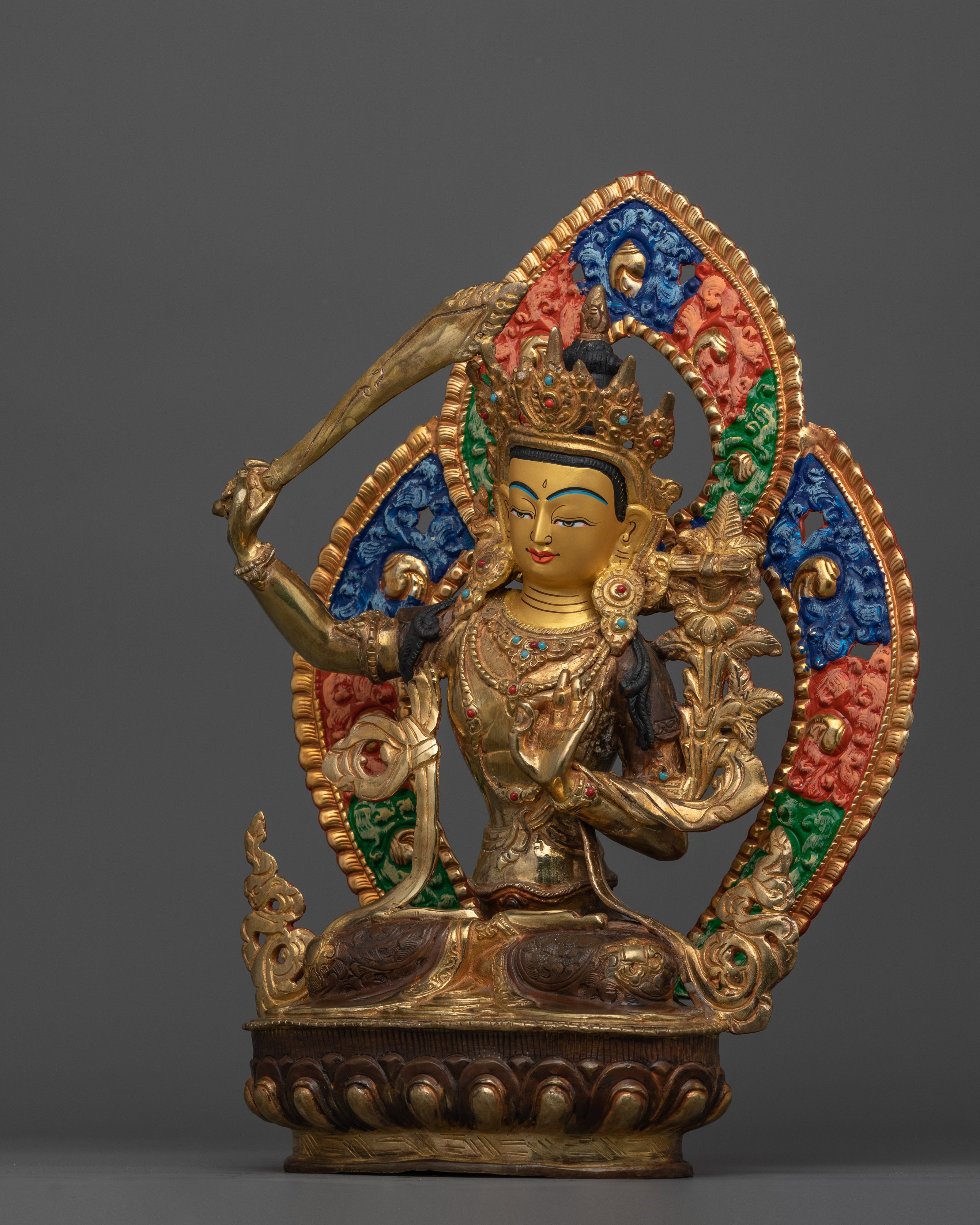Spiritual and Youthful Manjushri Statue "The Bodhisattva of Wisdom" | Teacher of the Buddhas