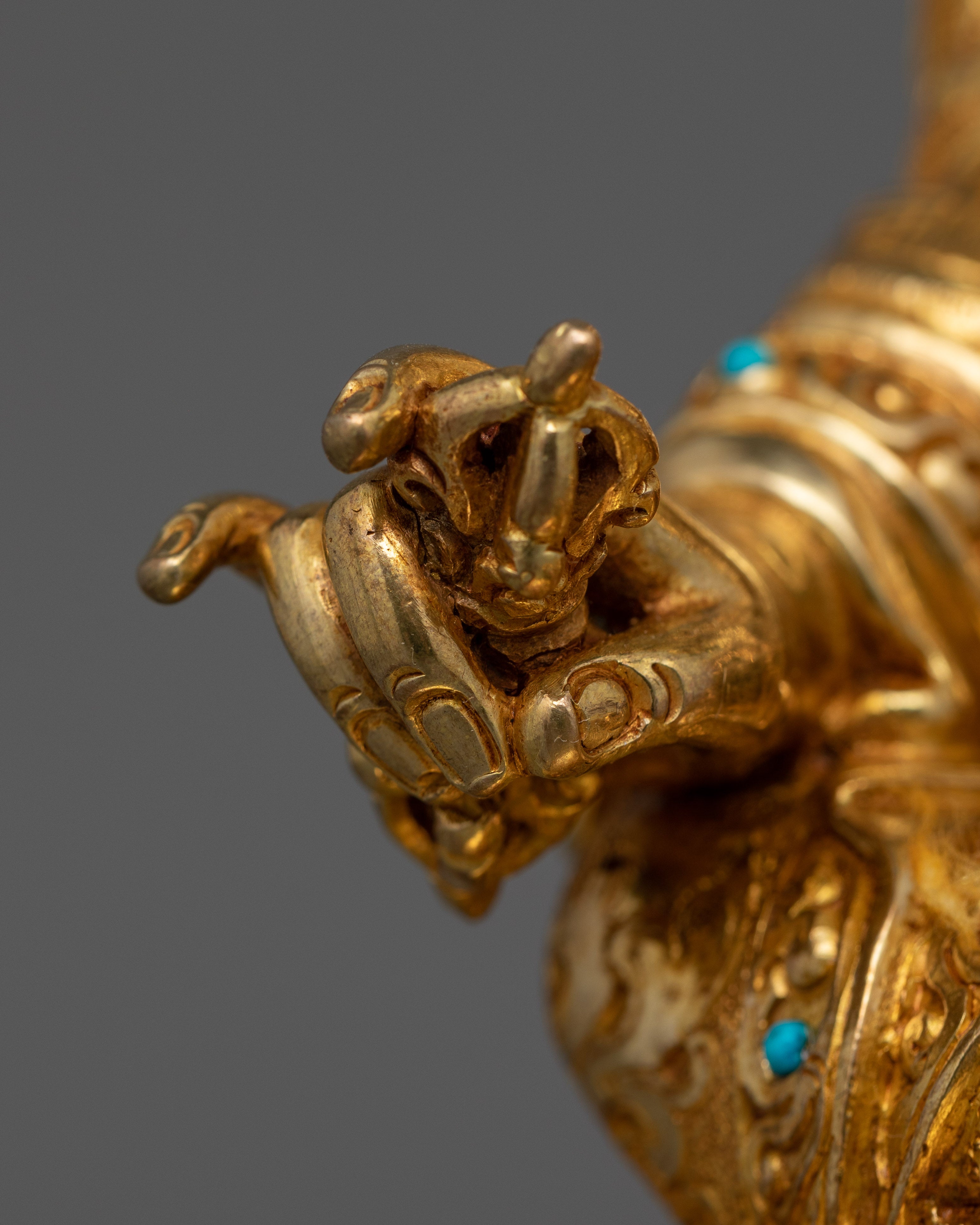 Guru Rinpoche Tibetan Tantric Master Sculpture | Symbol of Spiritual Power and Protection