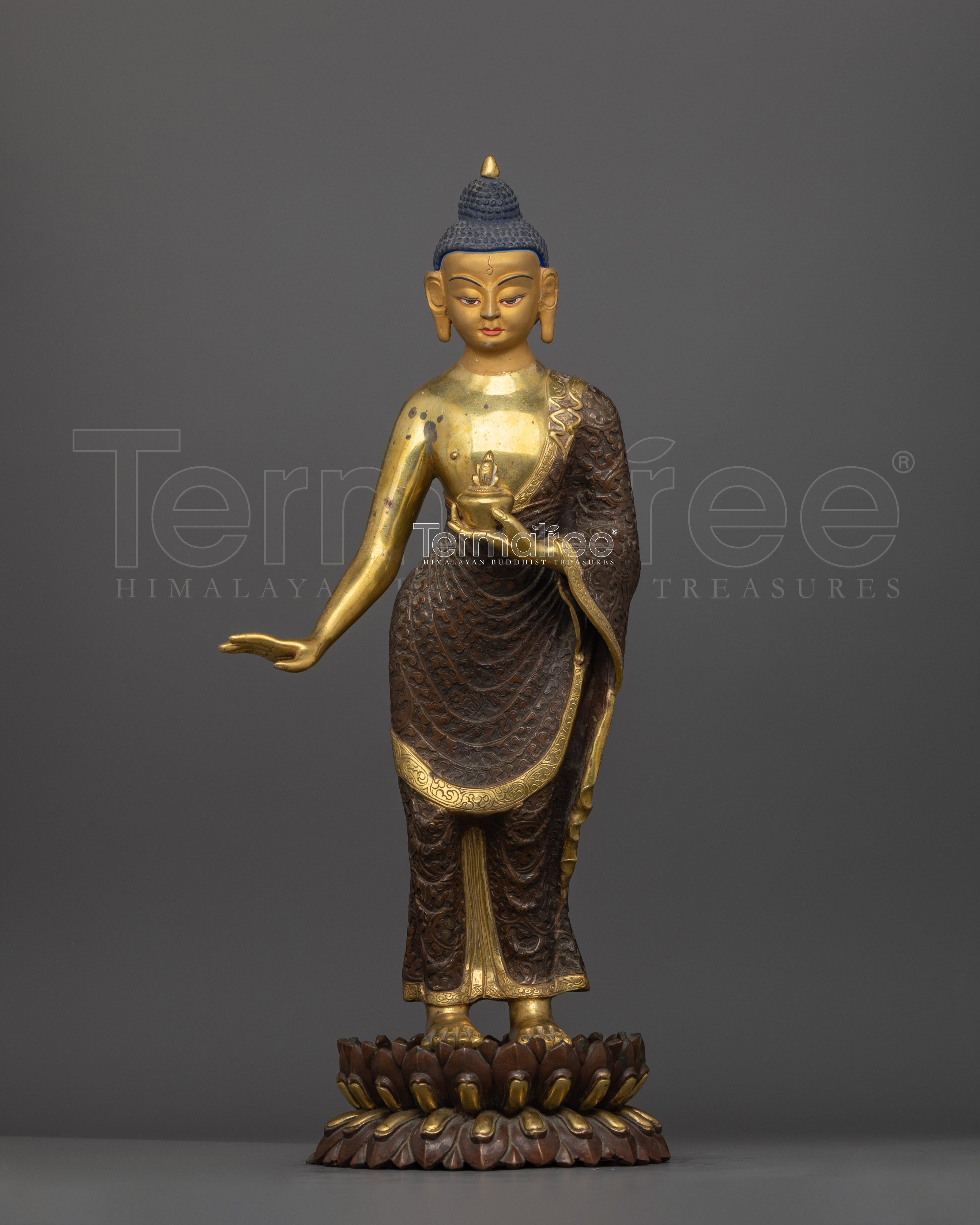 Antique Religious Shakyamuni Buddha for Shrine | Masterpiece of Enlightenment