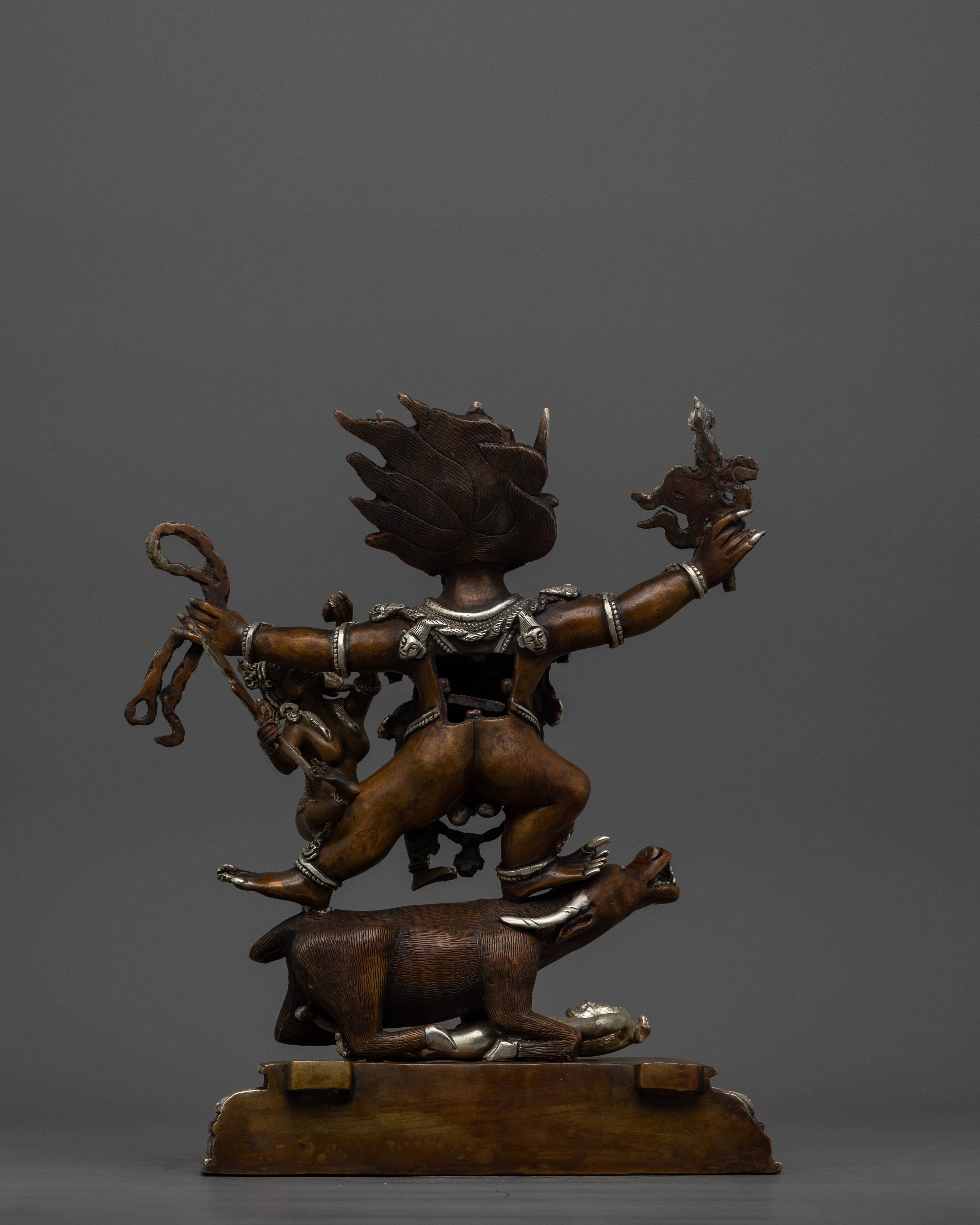 Wrathful Deity Dharmaraja Yama Statue | Embodiment of Compassion