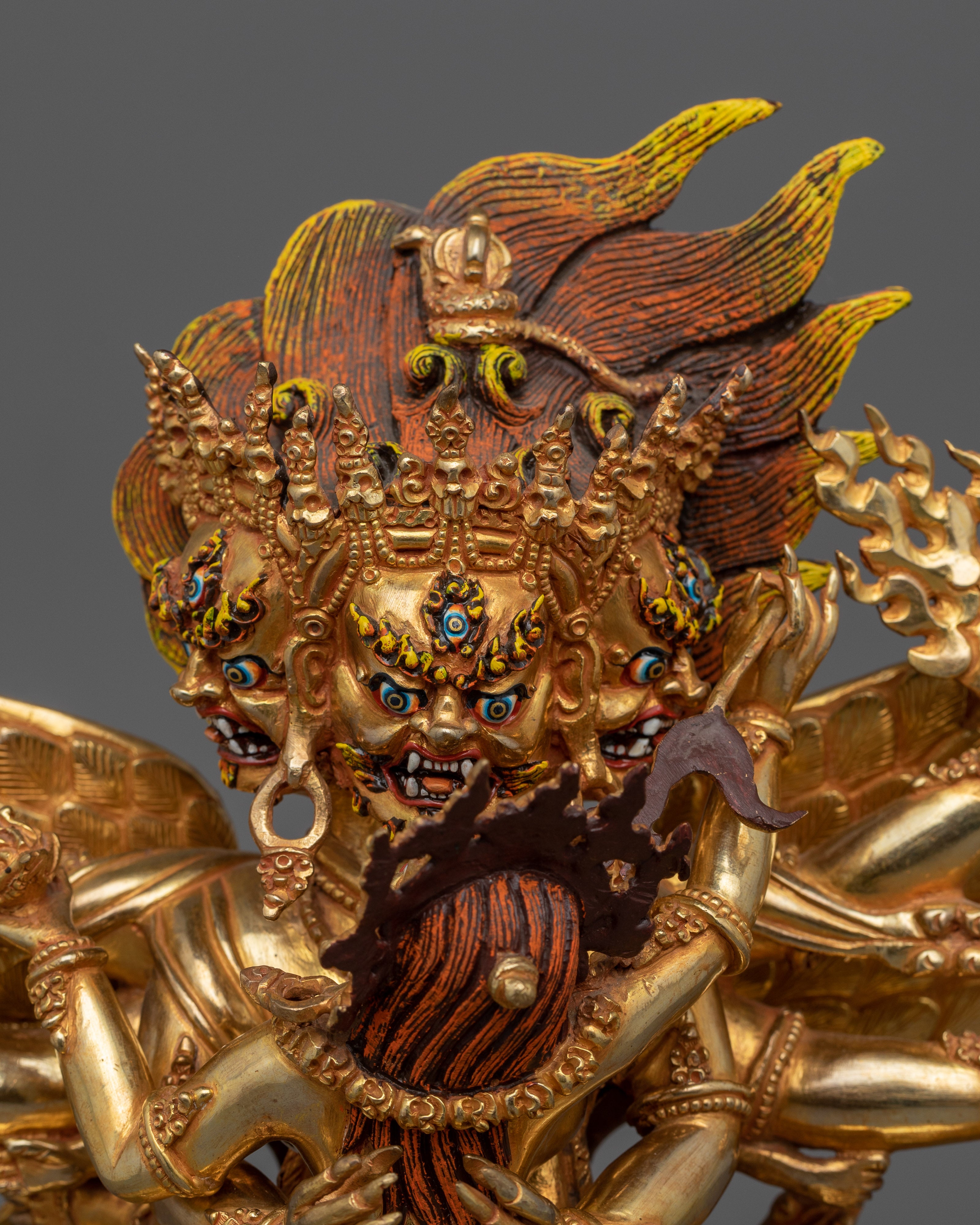Tibetan Phurba Deity Vajrakilaya Statue | Symbolizing the Unity of Wisdom