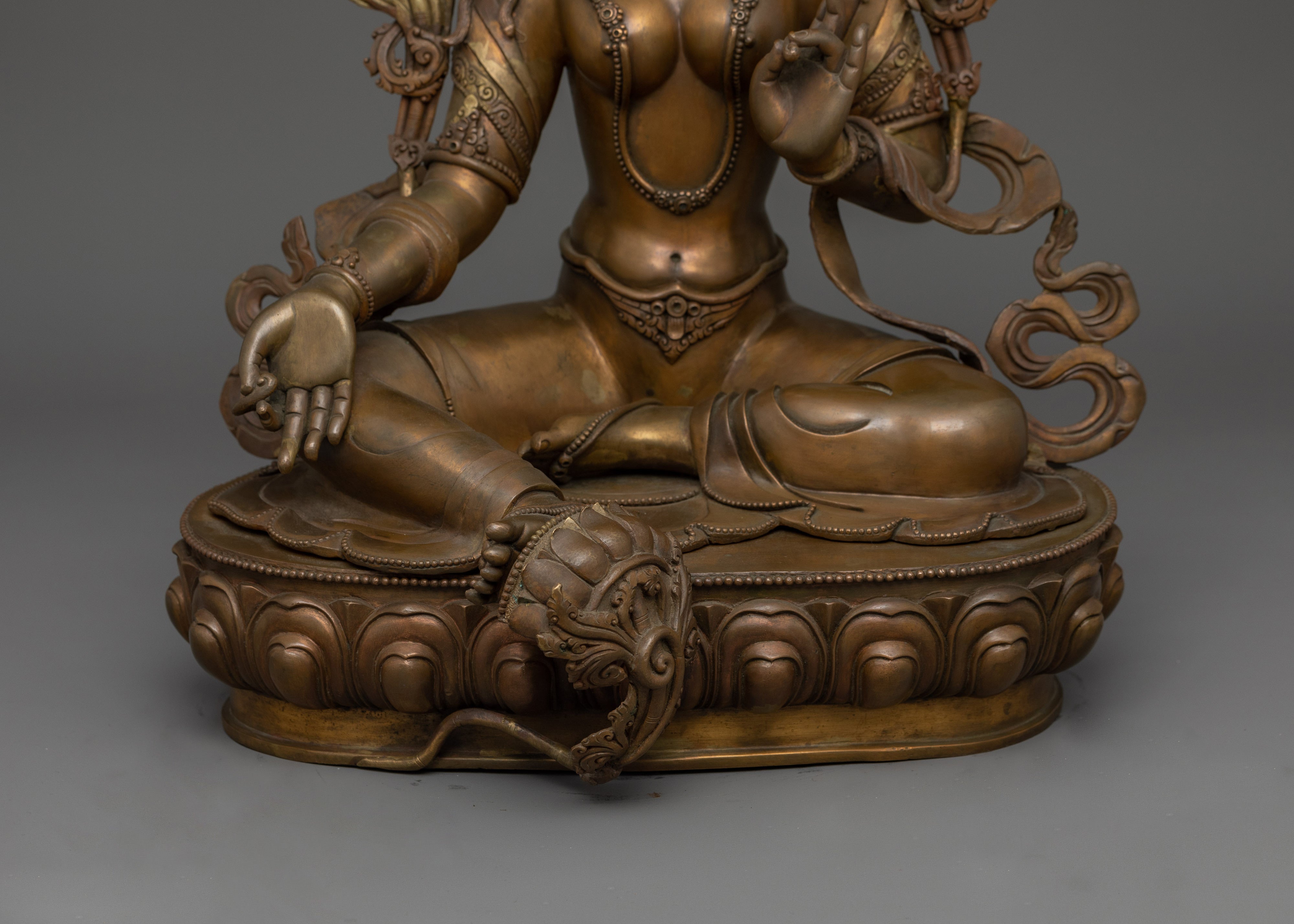 Healing Green Tara Statue for Shrine | Goddess of Compassion and Protection