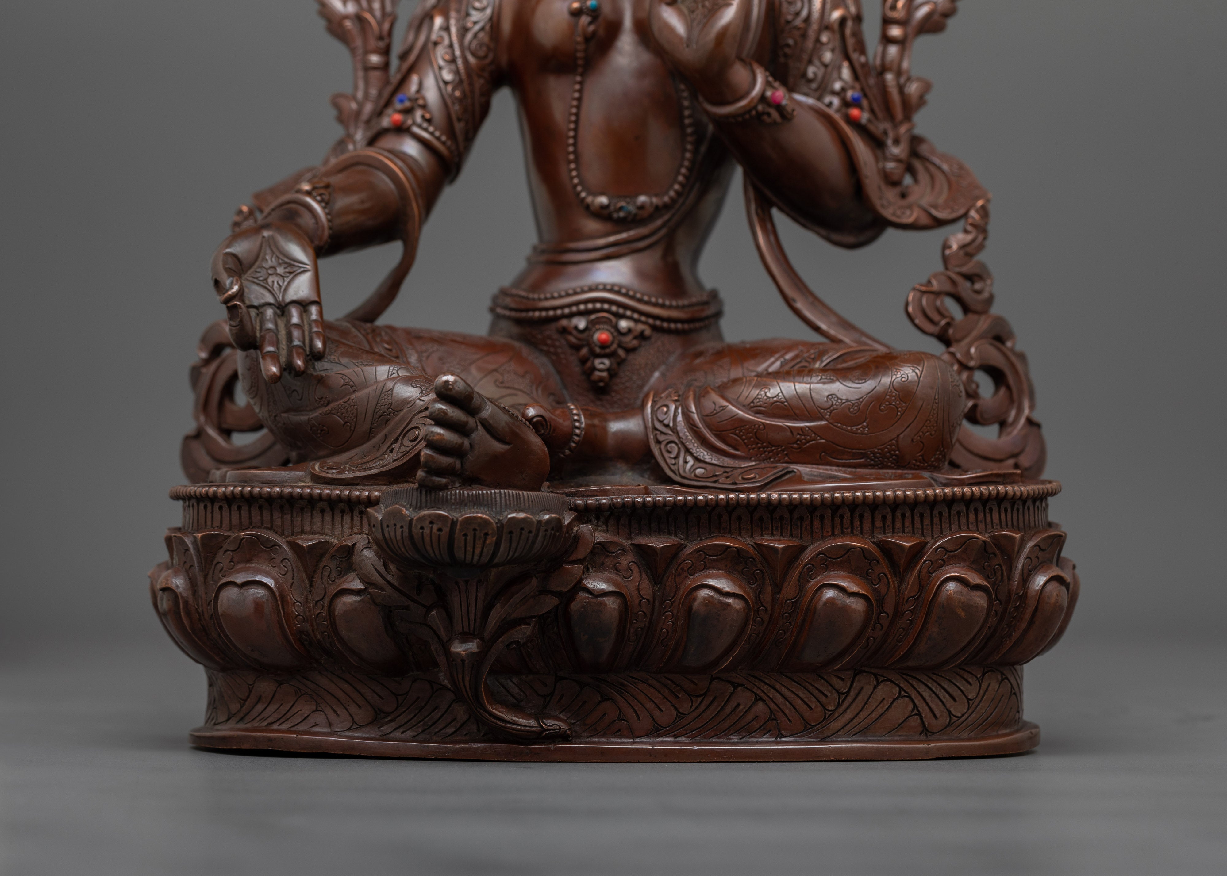 Goddess Shyamatara Statue (Green Tara) | Sacred Sculpture for Buddhist Shrines
