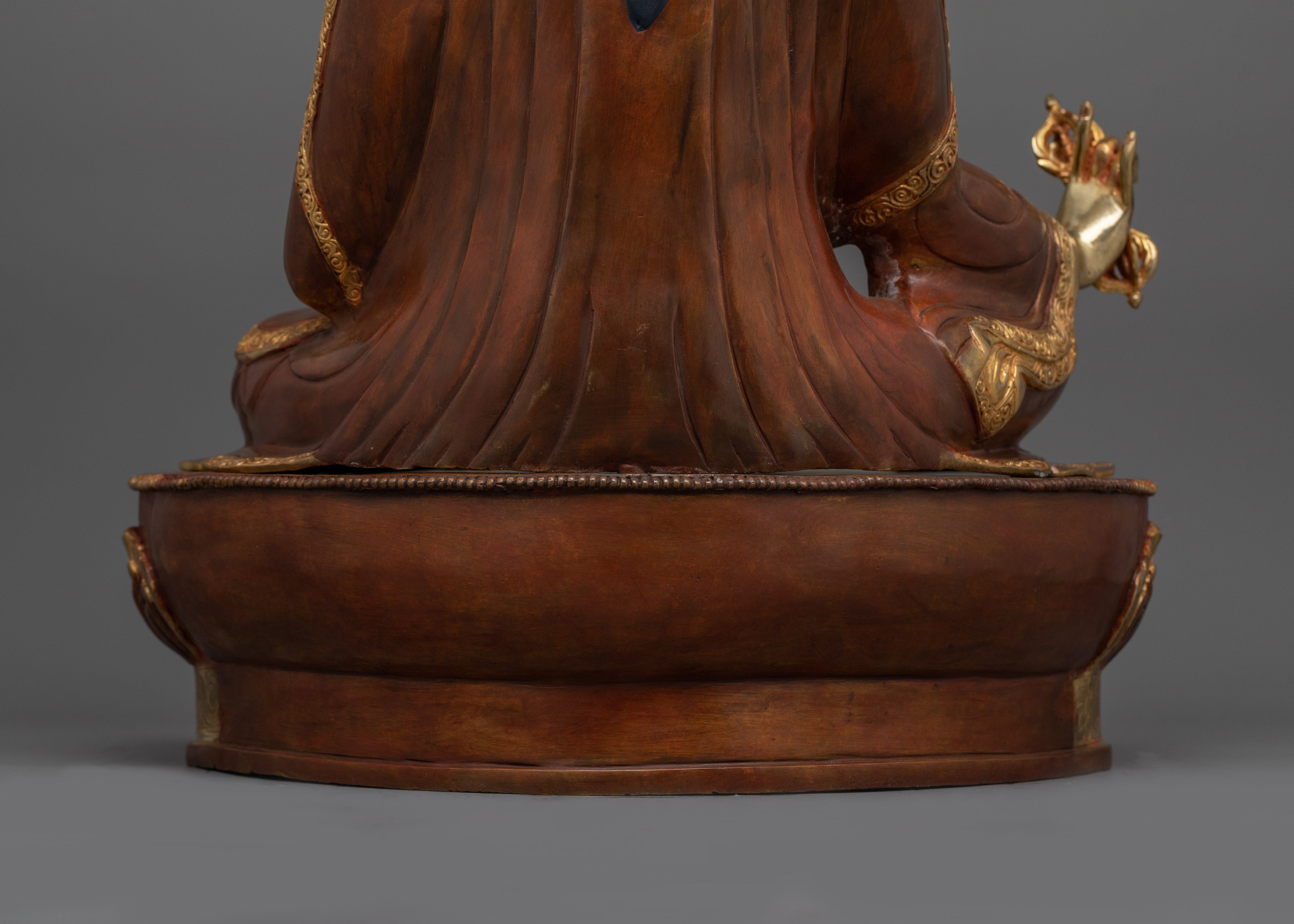 Guru Rinpoche Oxidized Copper Sculpture | Lotus Born Tantric Master
