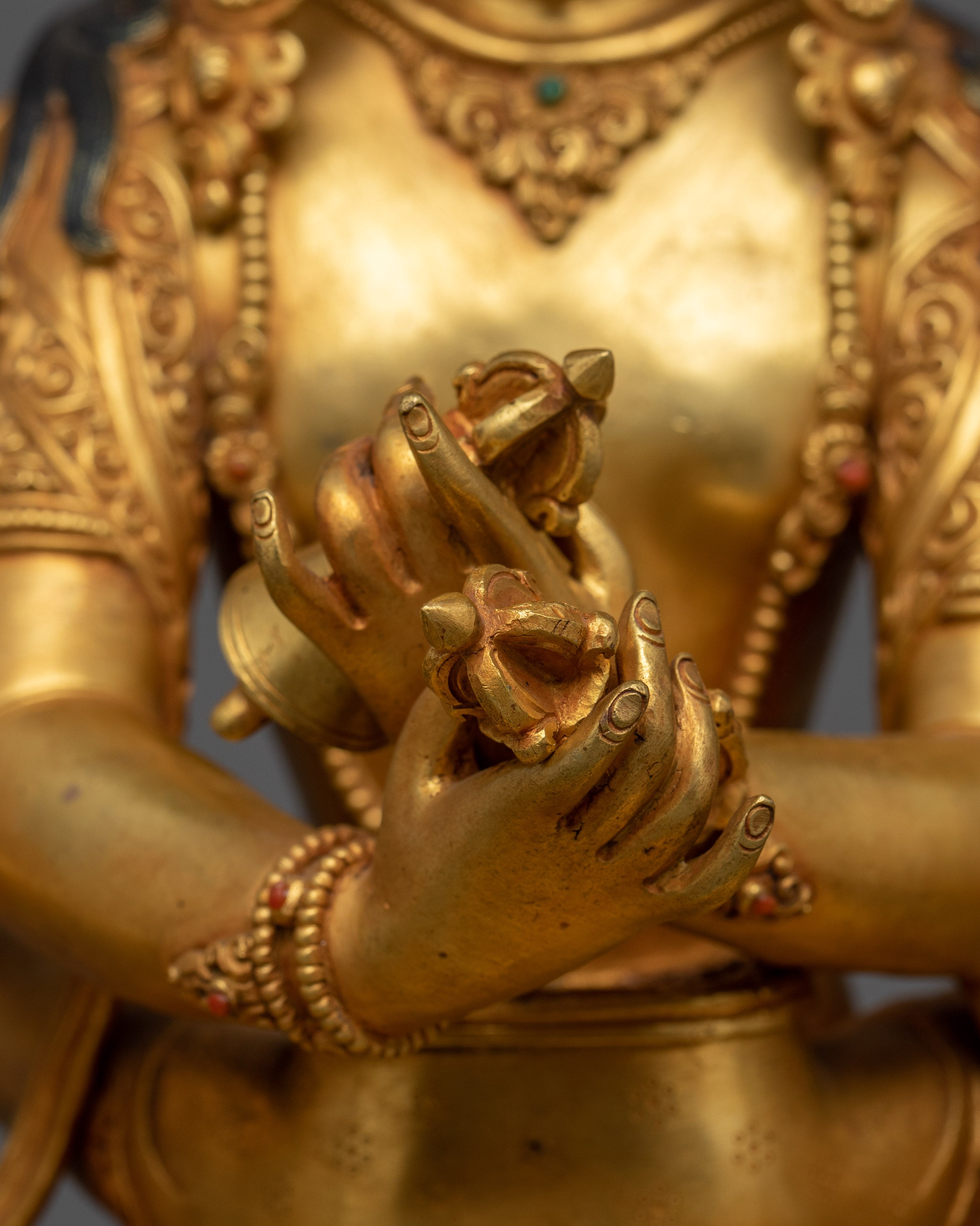 Gold Gilded Guhyasamaja 13 Inch Statue | The Mystery of Tathāgatahood Buddhahood