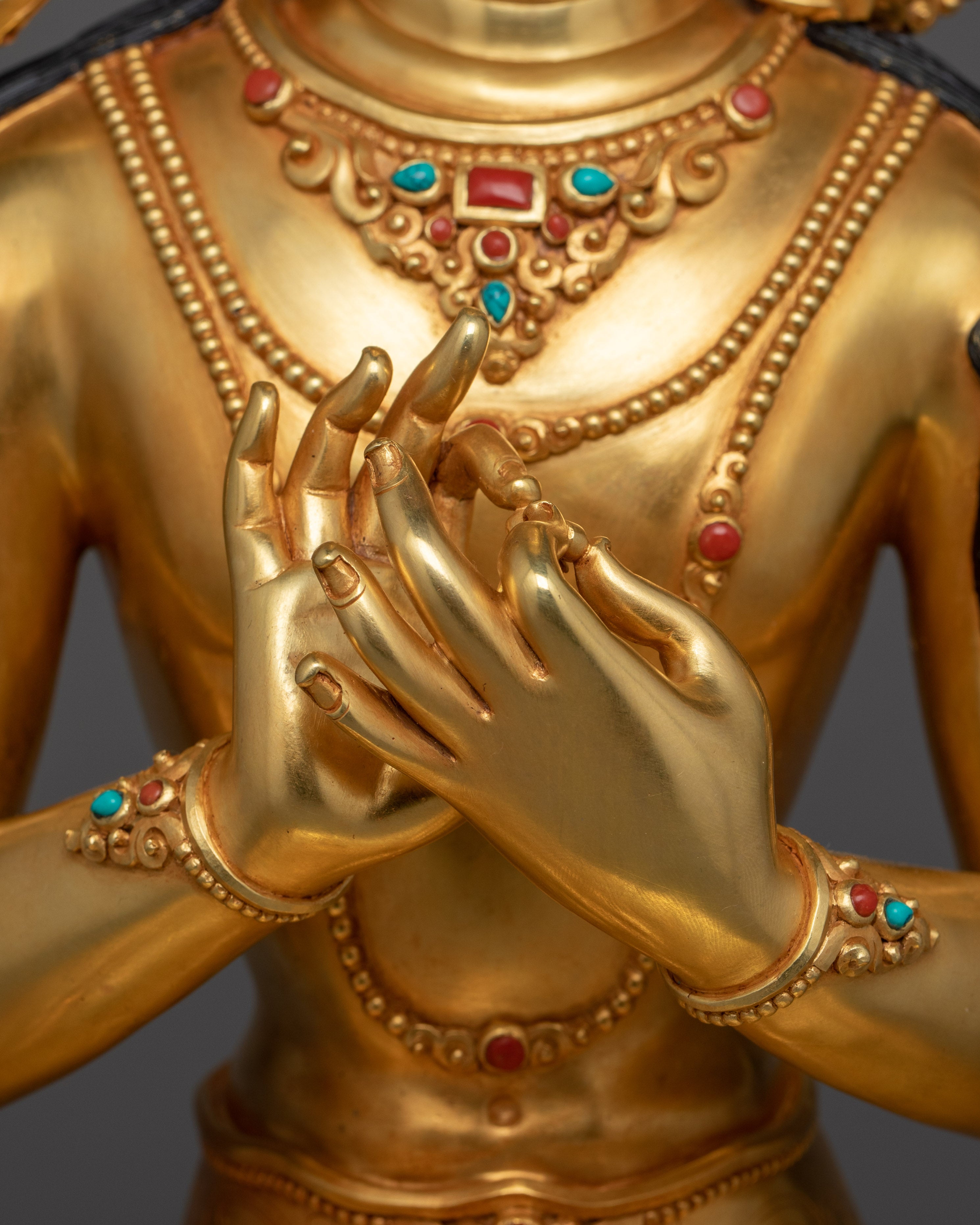 Manjushri Wisdom Deity of Buddhism for Altar | Handmade Statue from Nepal