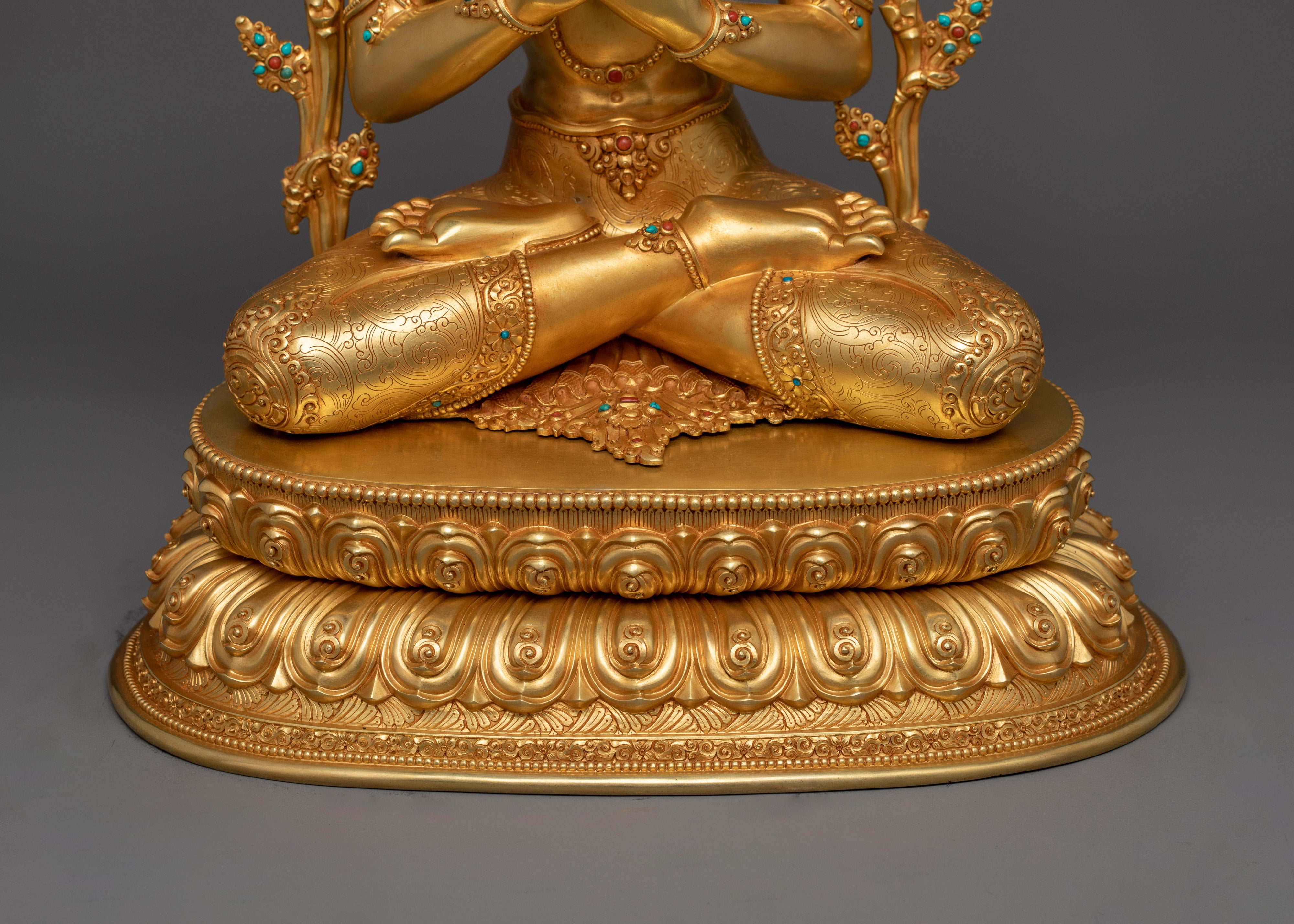 Manjushri Wisdom Deity of Buddhism for Altar | Handmade Statue from Nepal