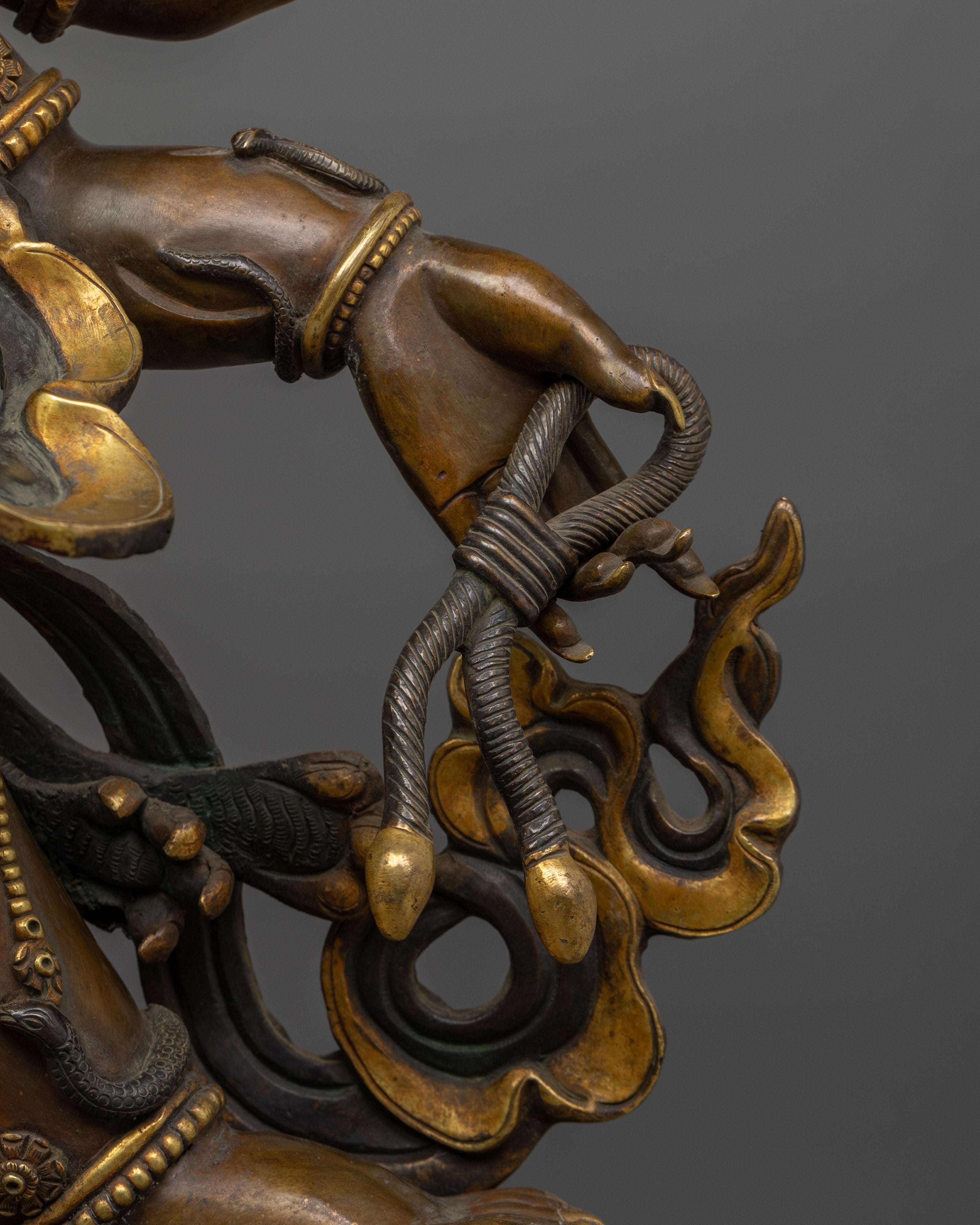 Wrathful Spiritual Six-Armed Mahakala Statue | Protector of the Dharma