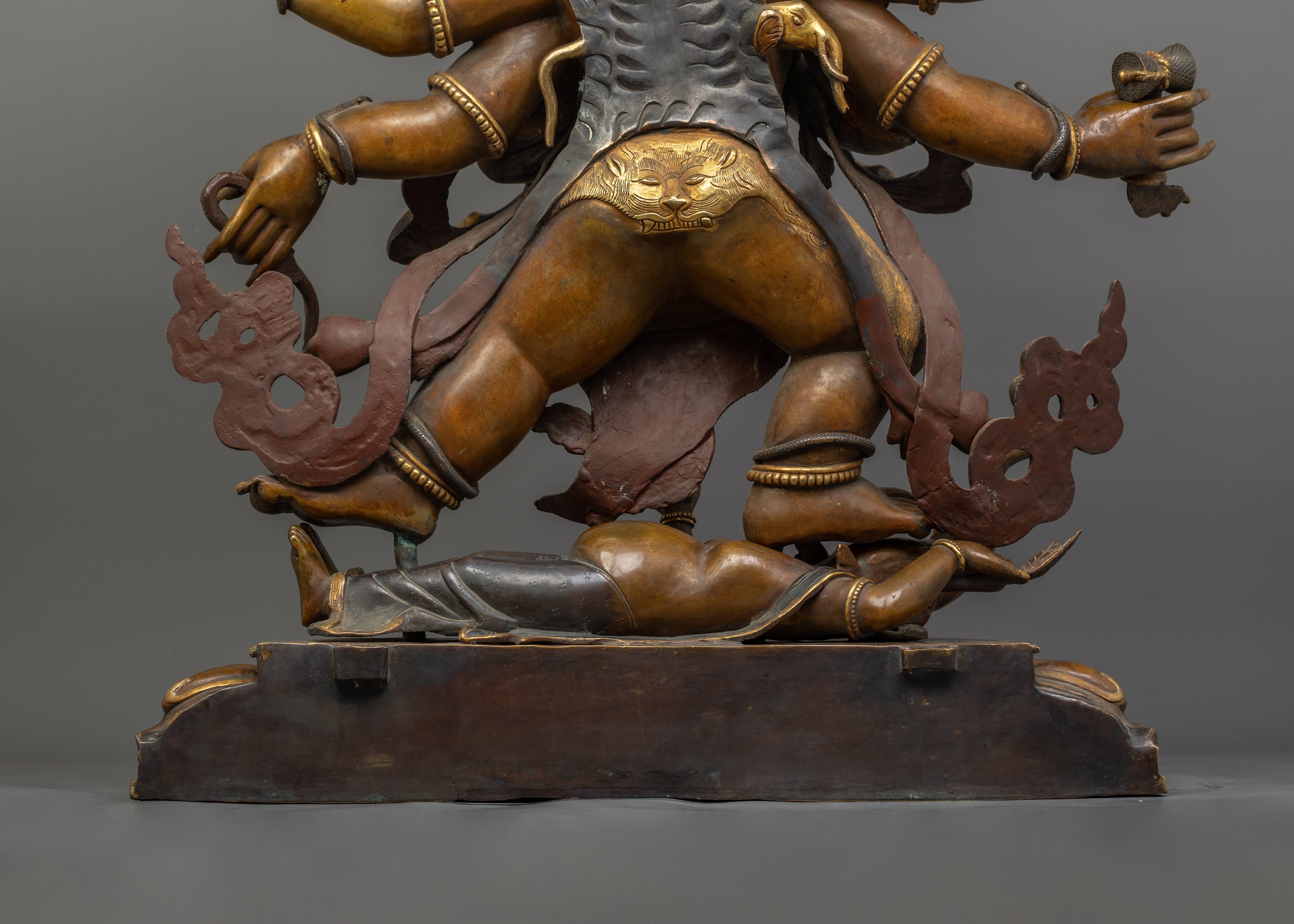 Wrathful Spiritual Six-Armed Mahakala Statue | Protector of the Dharma