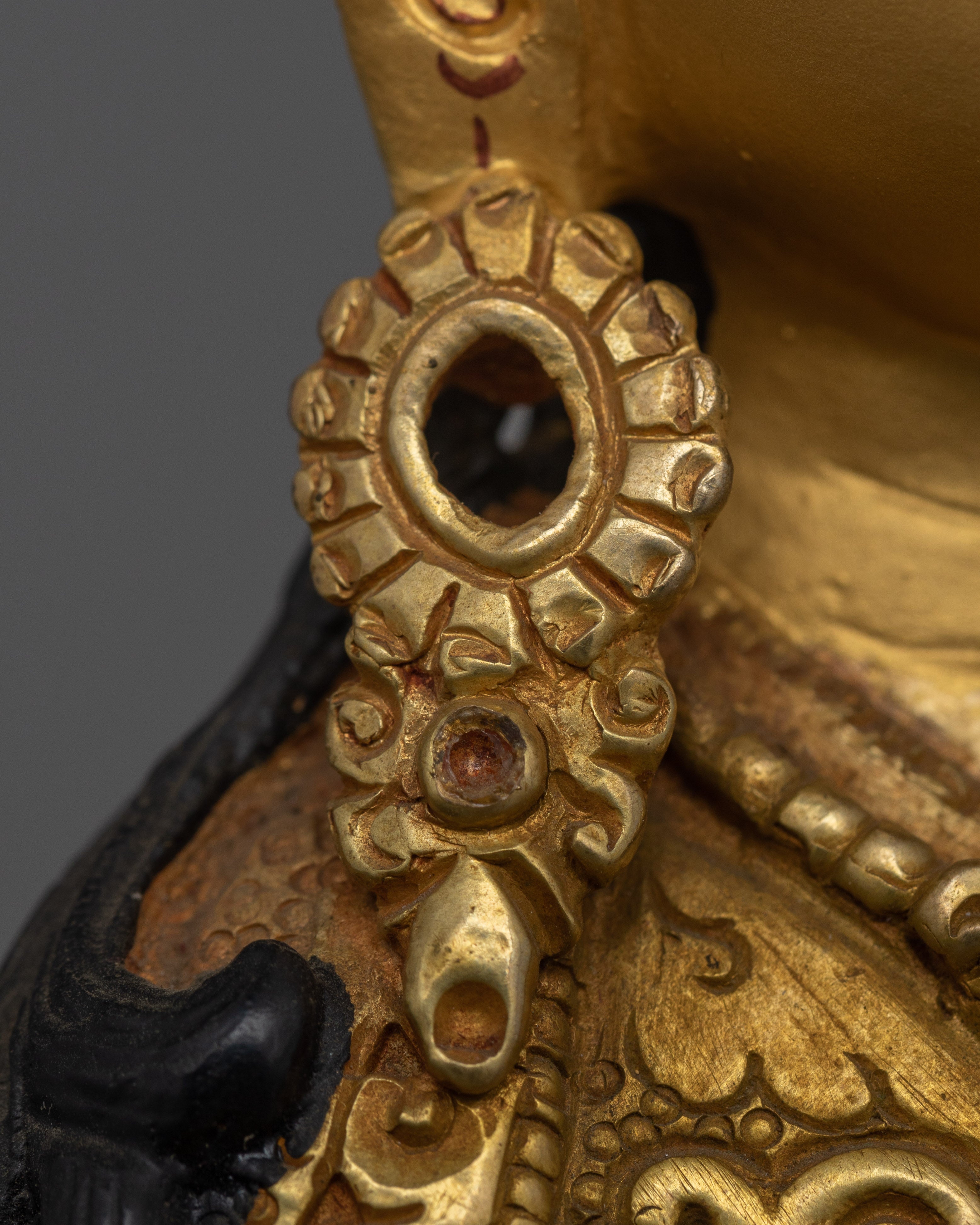 Handcrafted Guru Rinpoche Statue for Shrine| 24K Gold Gilded Copper Artwork