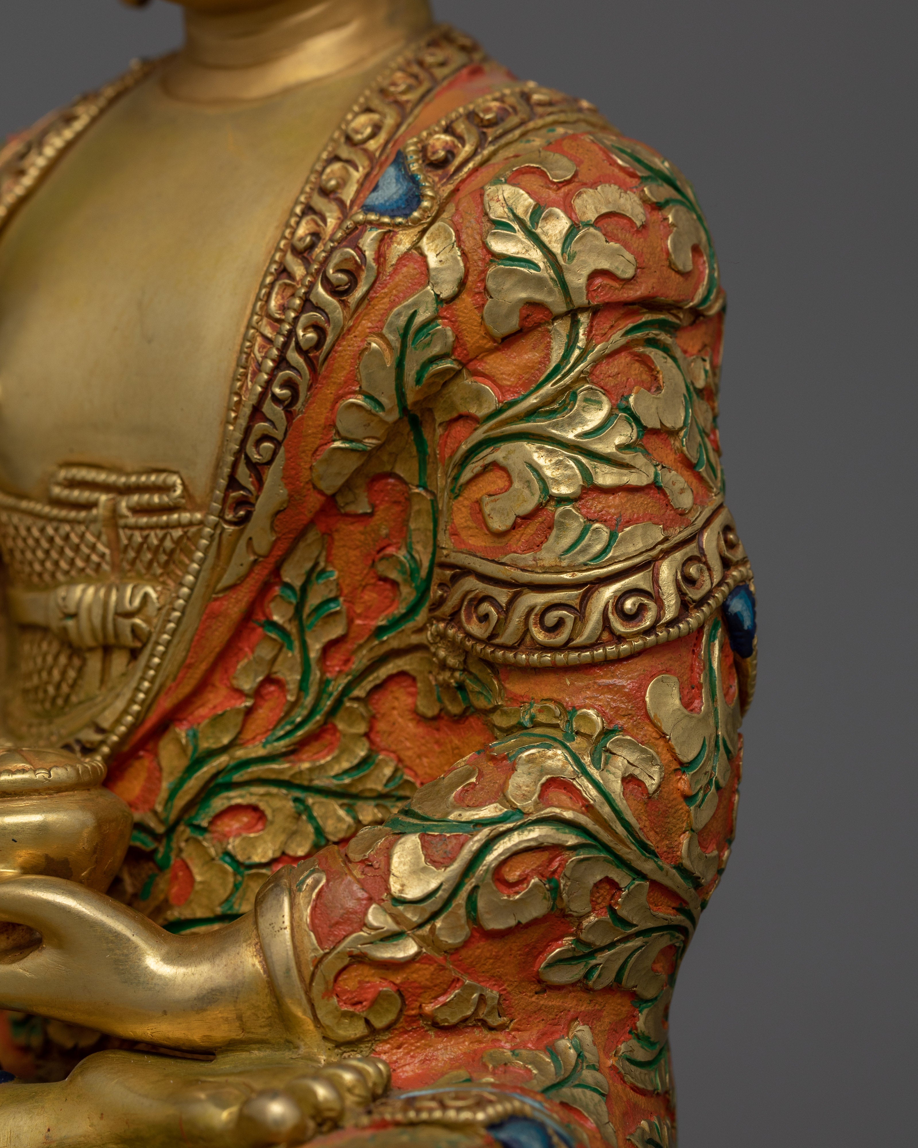 Mindfulness Siddhartha Gautama Statue | 24K Gold Gilded Buddhist Icon