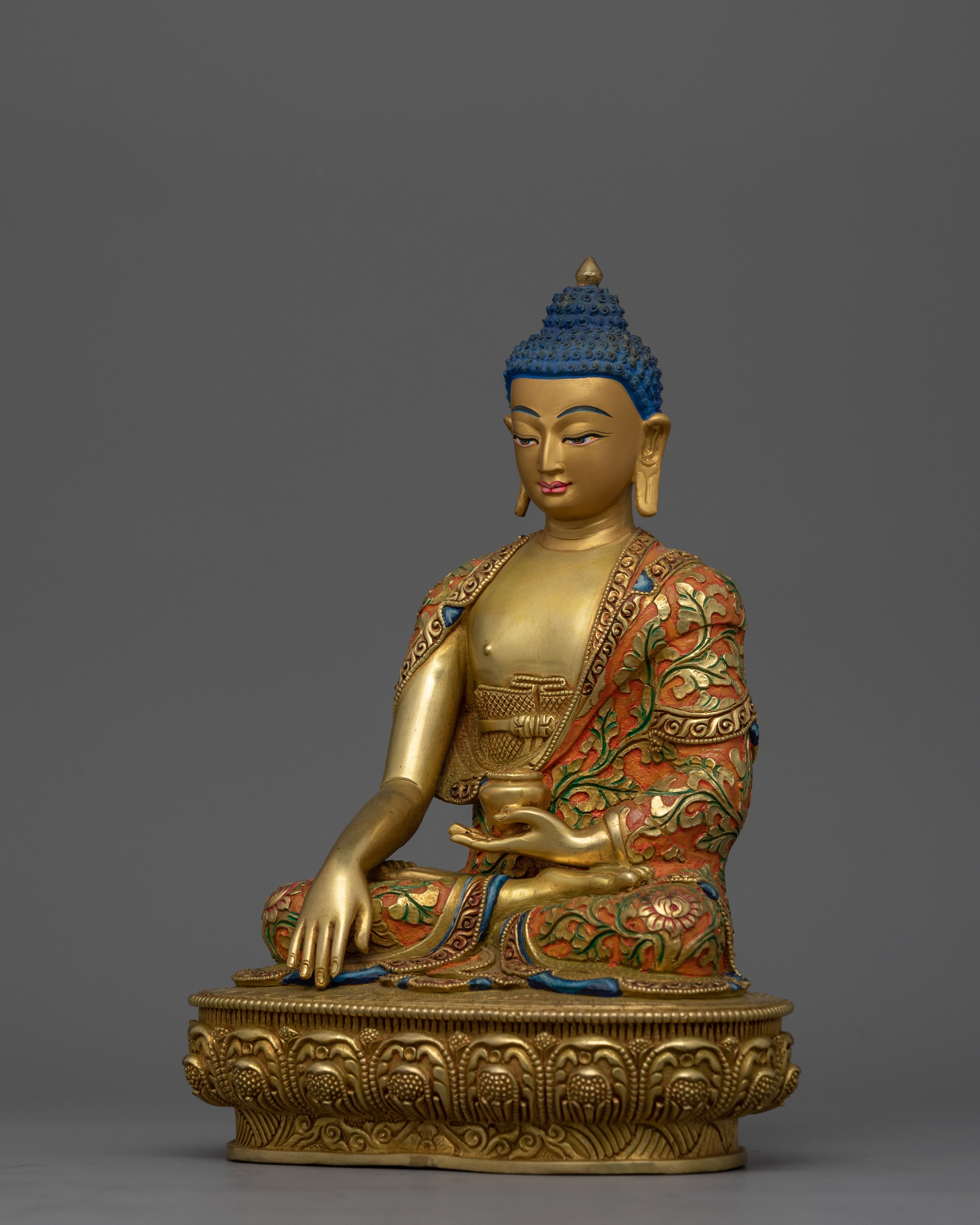 Mindfulness Siddhartha Gautama Statue | 24K Gold Gilded Buddhist Icon