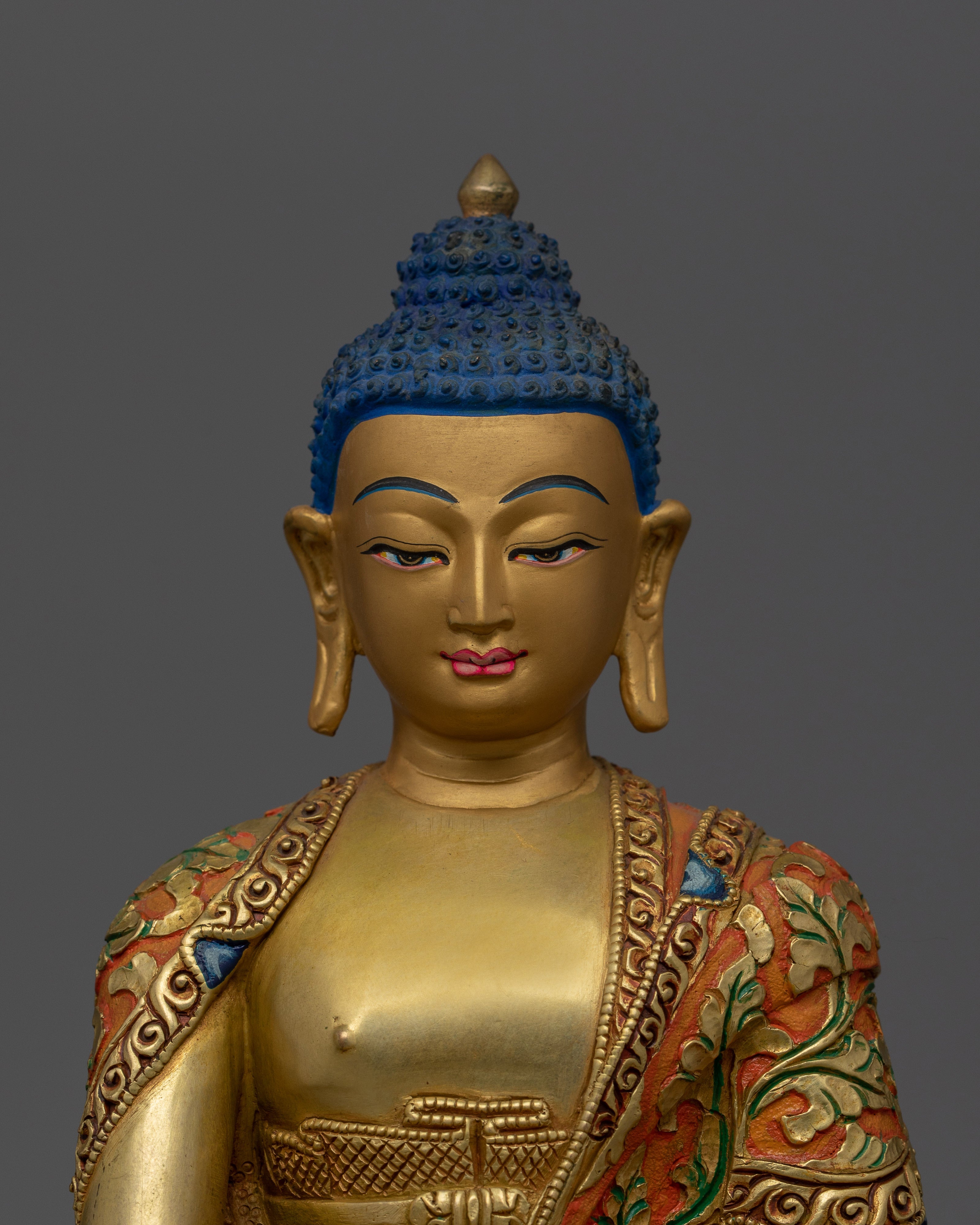 Mindfulness Siddhartha Gautama Statue | 24K Gold Gilded Buddhist Icon