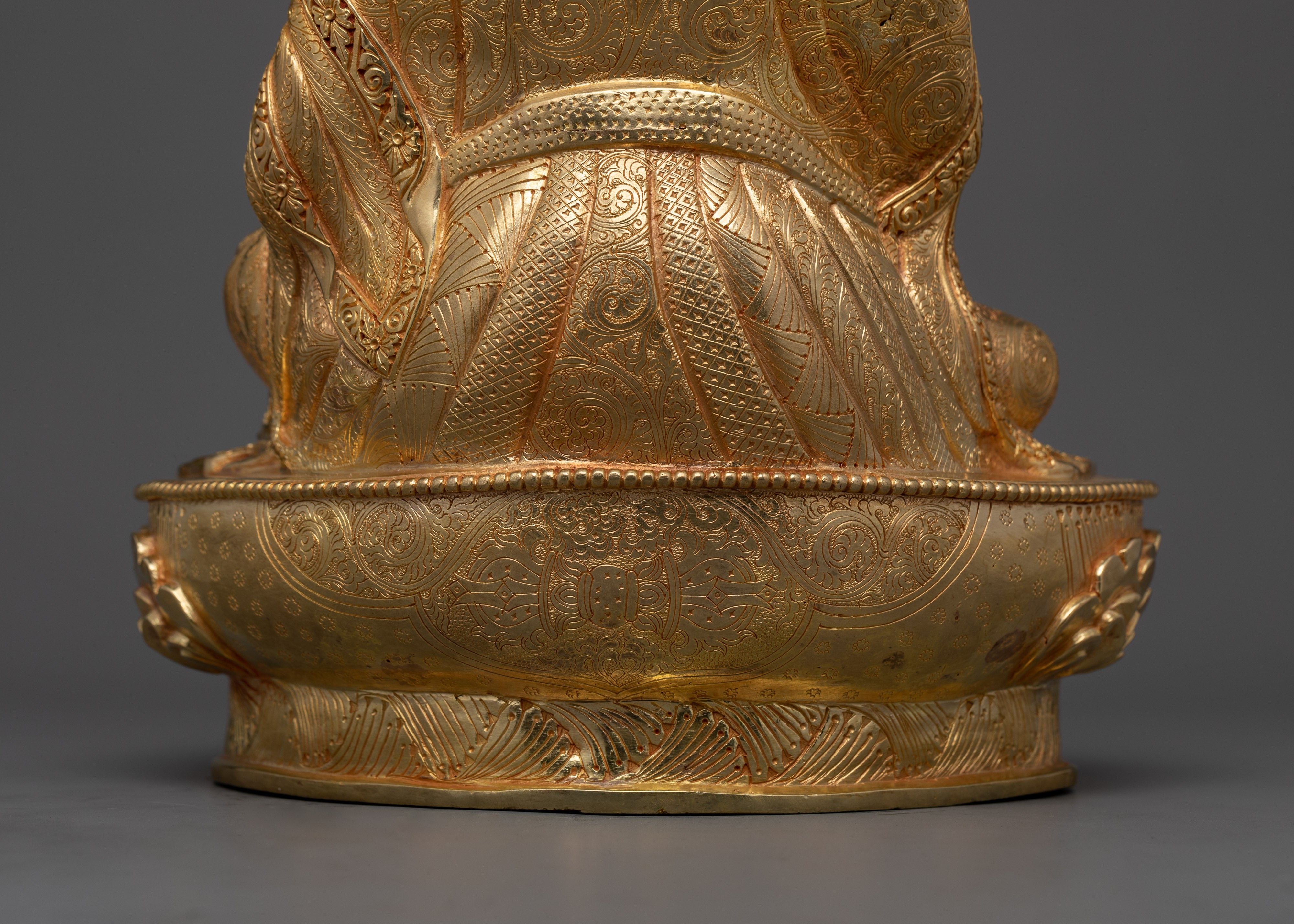 24K Gold Spiritual Figure Guru Norla Statue | Invoking Prosperity and Wealth